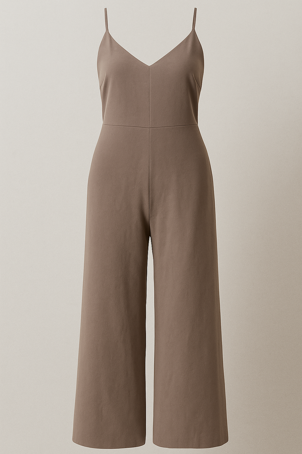 Maribel | Kvinders Elegant Buksedragt Uden Ærmer - Mokka - Jumpsuits - {{ product_tags }