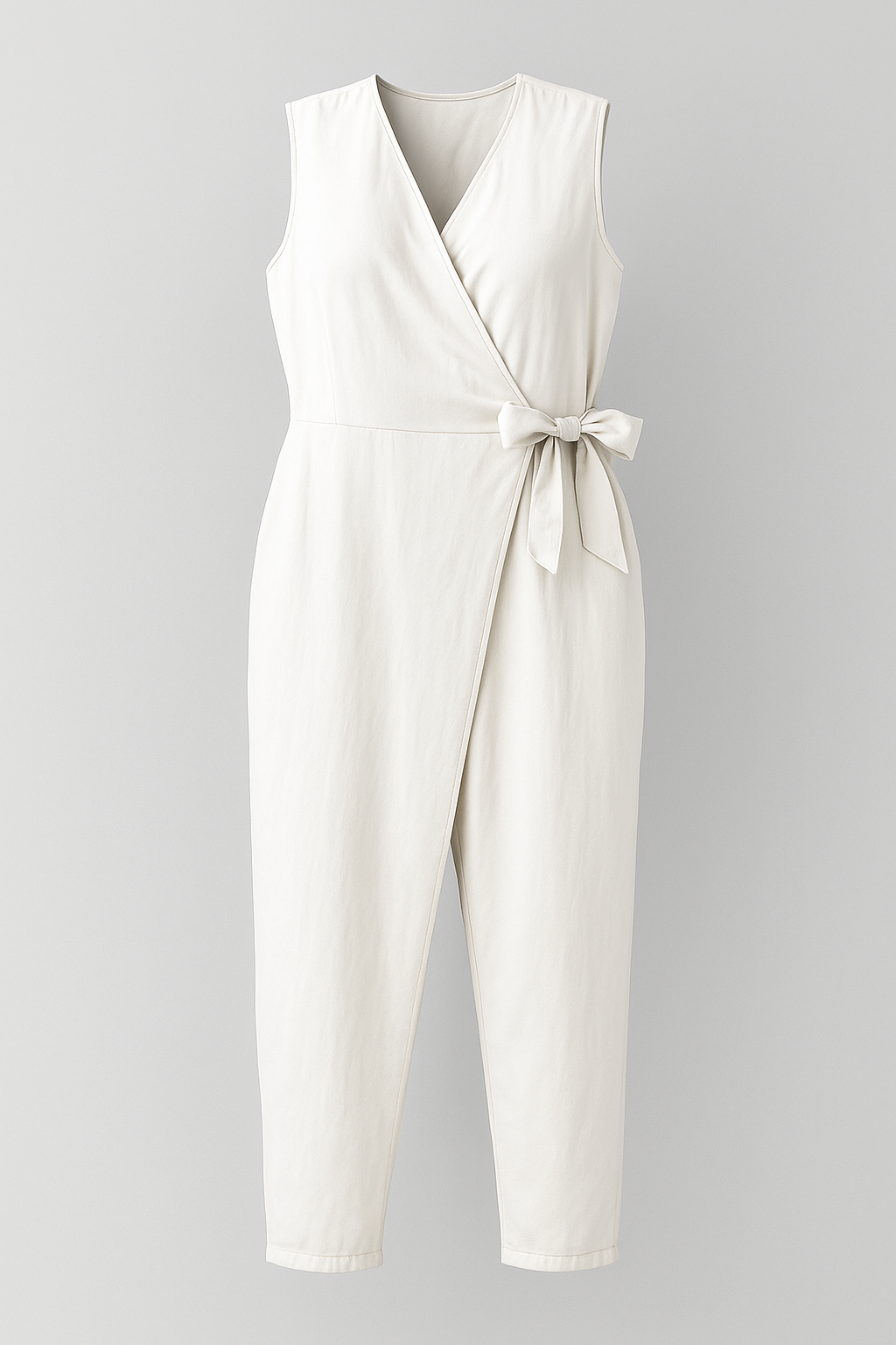 Leona | Kvinders Elegant Buksedragt Uden Ærmer - Hvid - Jumpsuits - {{ product_tags }