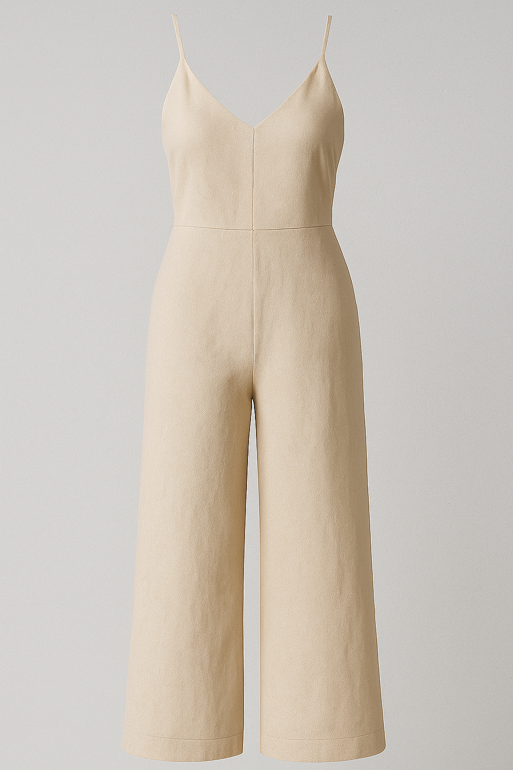 Maribel | Kvinders Elegant Buksedragt Uden Ærmer - Beige - Jumpsuits - {{ product_tags }