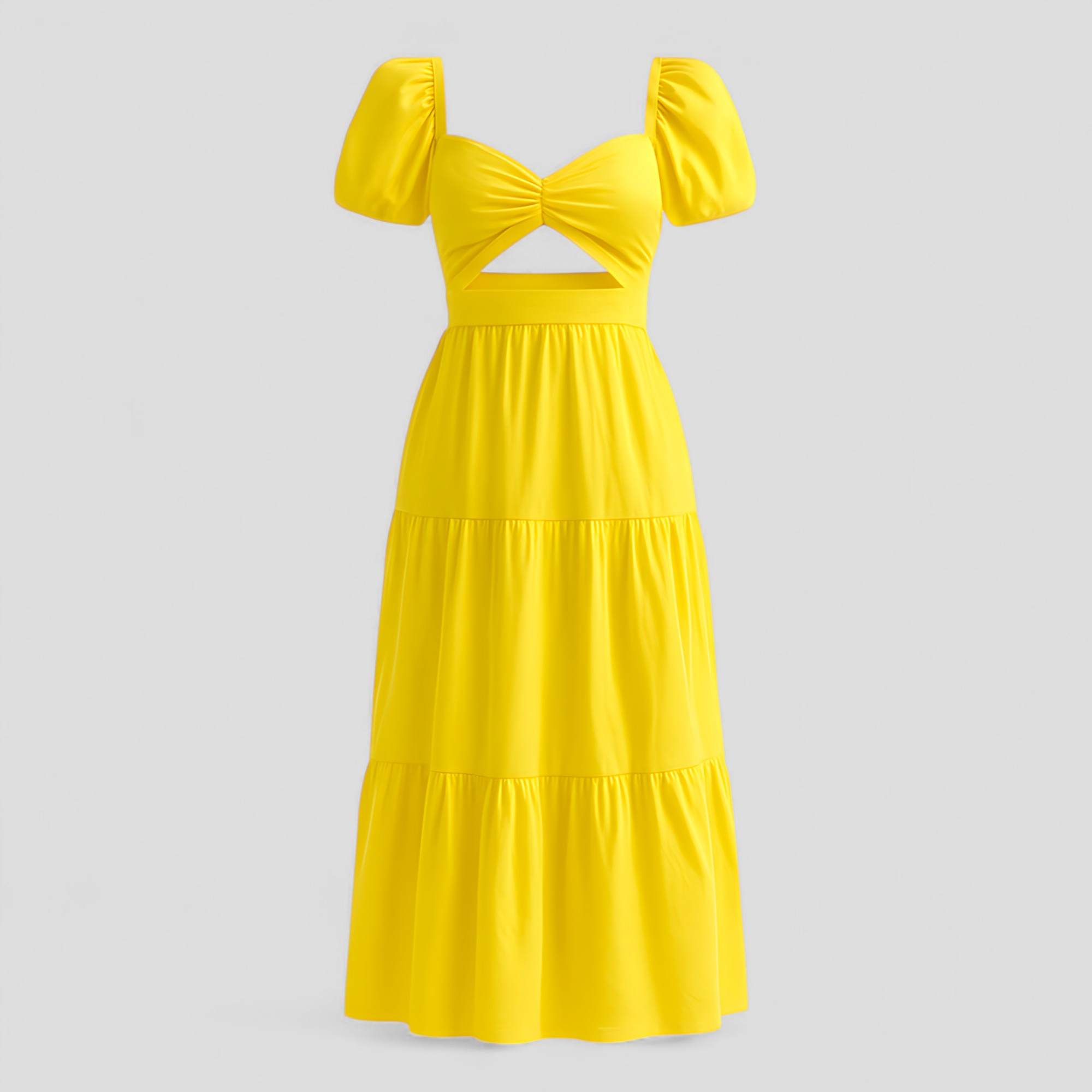 Martina | Kvinders Elegant Sommerkjole - Gul - Kjoler - {{ product_tags }