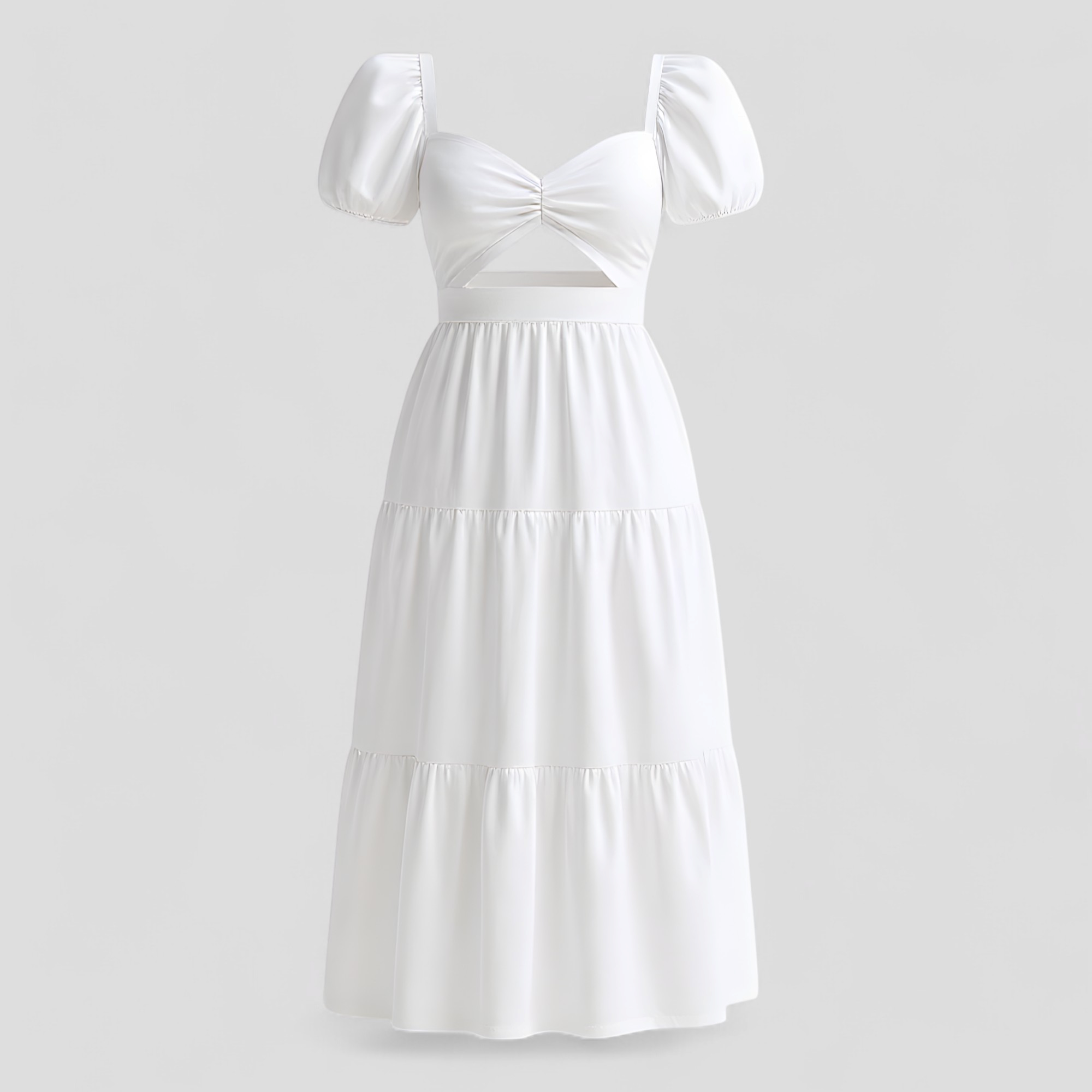 Martina | Kvinders Elegant Sommerkjole - Hvid - Kjoler - {{ product_tags }