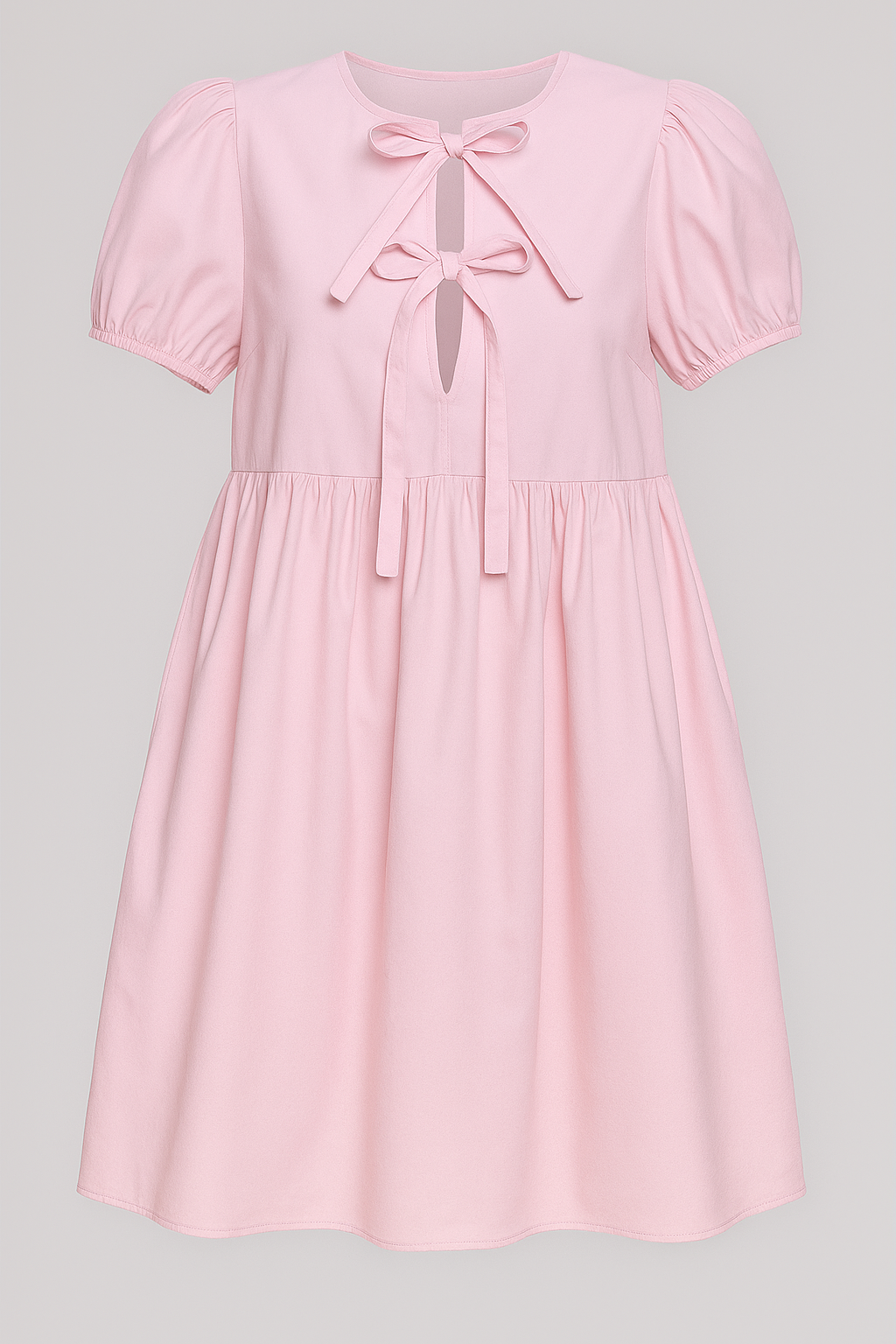 Loretta | Kvinders Elegant Kjole med Puffærmer - Rosa - Kvinders Kjoler - {{ product_tags }