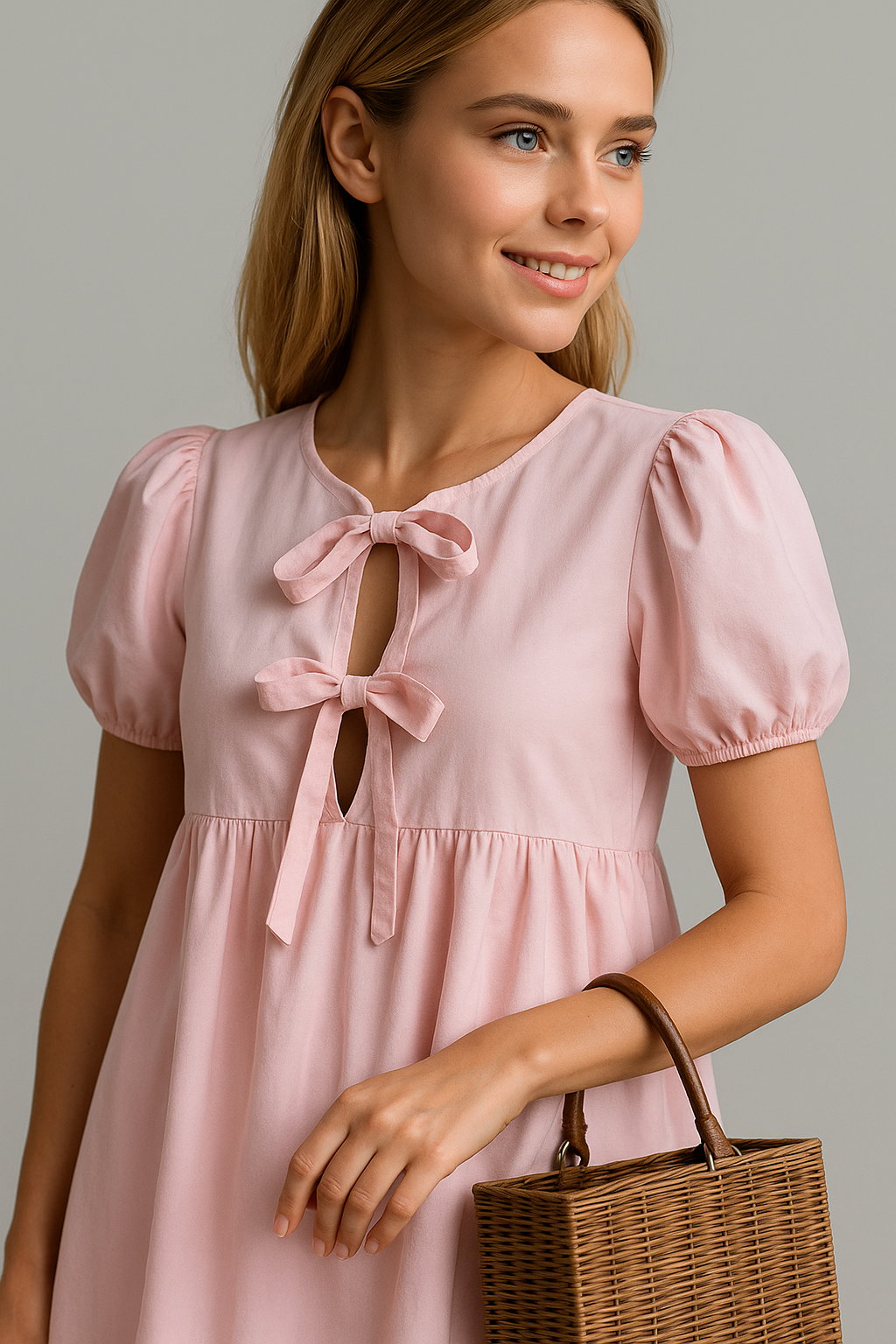 Loretta | Kvinders Elegant Kjole med Puffærmer - - Kvinders Kjoler - {{ product_tags }