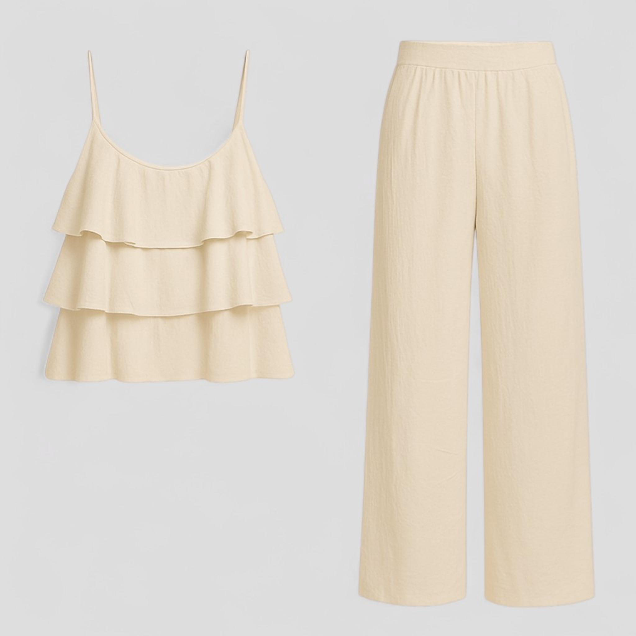 Caterina | Kvinders Elegant Koordineret Sæt - Beige - Jakkesæt & Blazere - {{ product_tags }