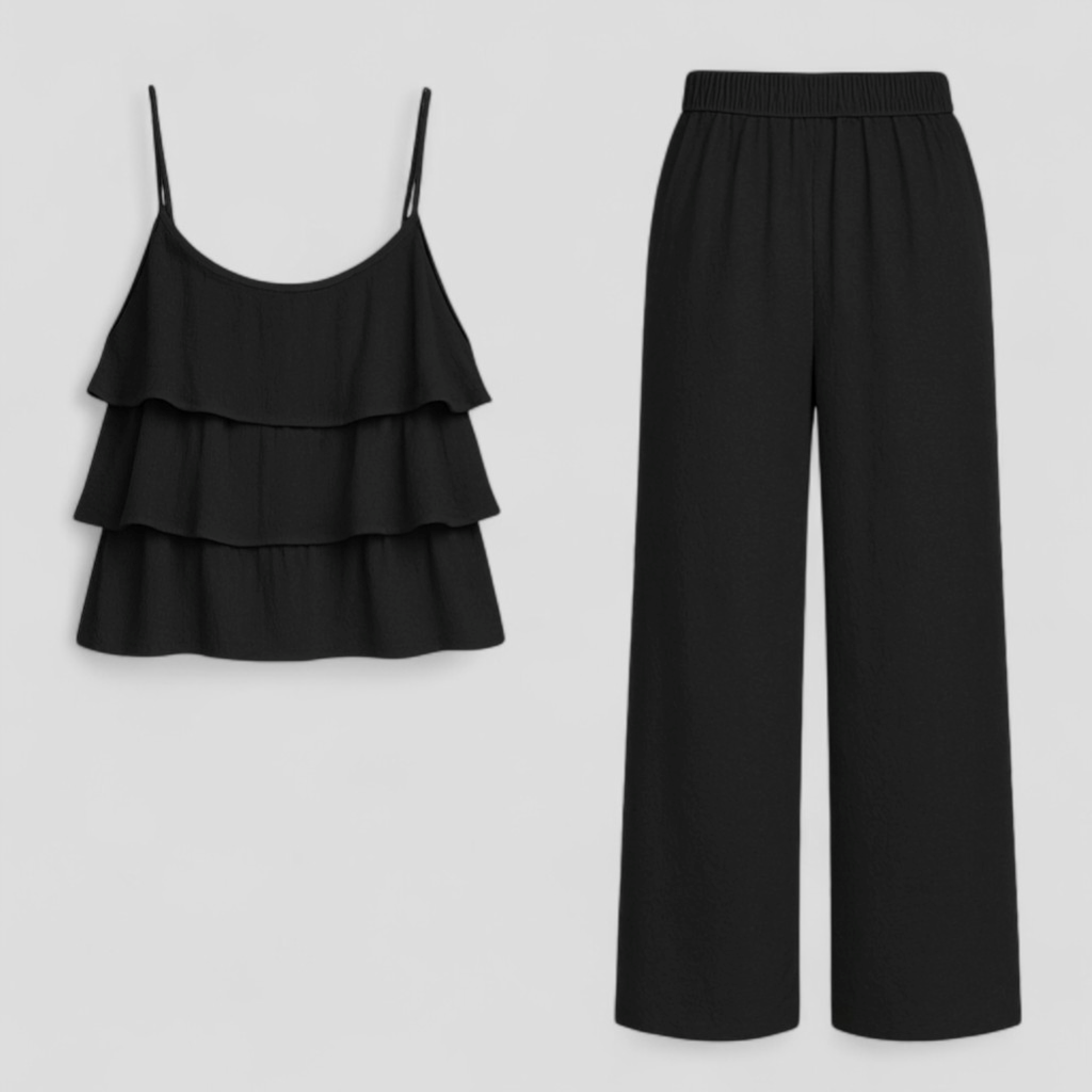 Caterina | Kvinders Elegant Koordineret Sæt - Sort - Jakkesæt & Blazere - {{ product_tags }