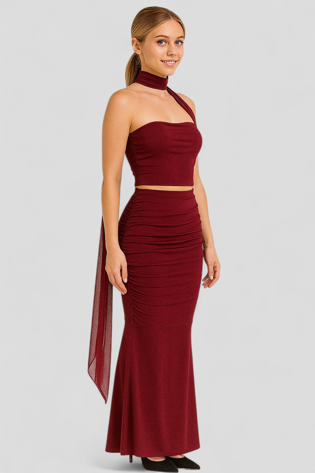 Trista | Kvinders Elegant Lang Nederdel Sæt - - Kvinders tøj - {{ product_tags }