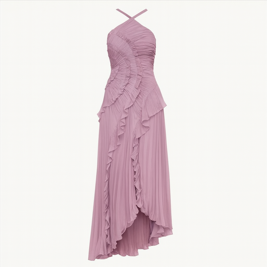 Aurie | Kvinders Elegant Lilla Kjole - Lilla - Kvinders Kjoler - {{ product_tags }