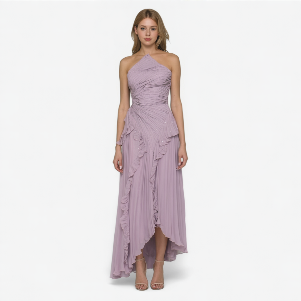 Aurie | Kvinders Elegant Lilla Kjole - - Kvinders Kjoler - {{ product_tags }