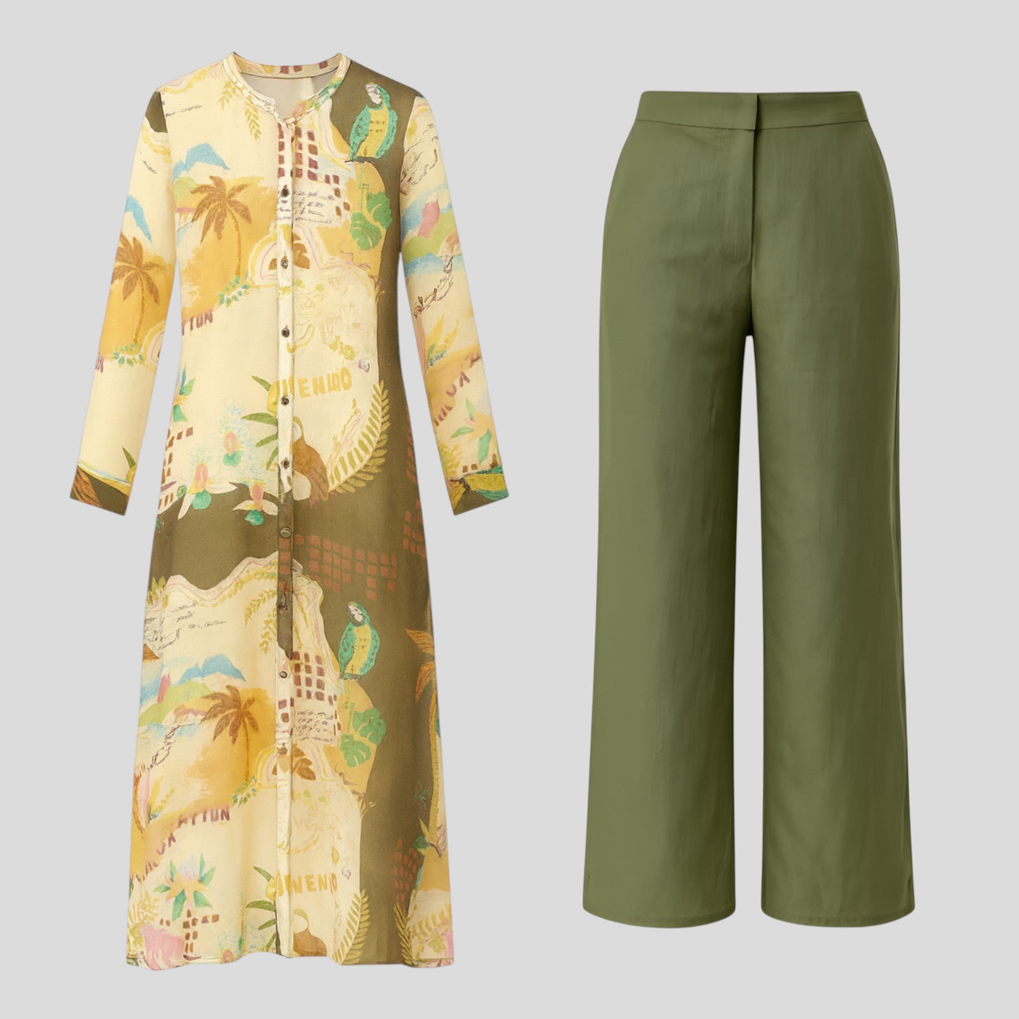 Delfina | Kvinders Elegant Linned Sommer Sæt - - Tøj sæt - {{ product_tags }