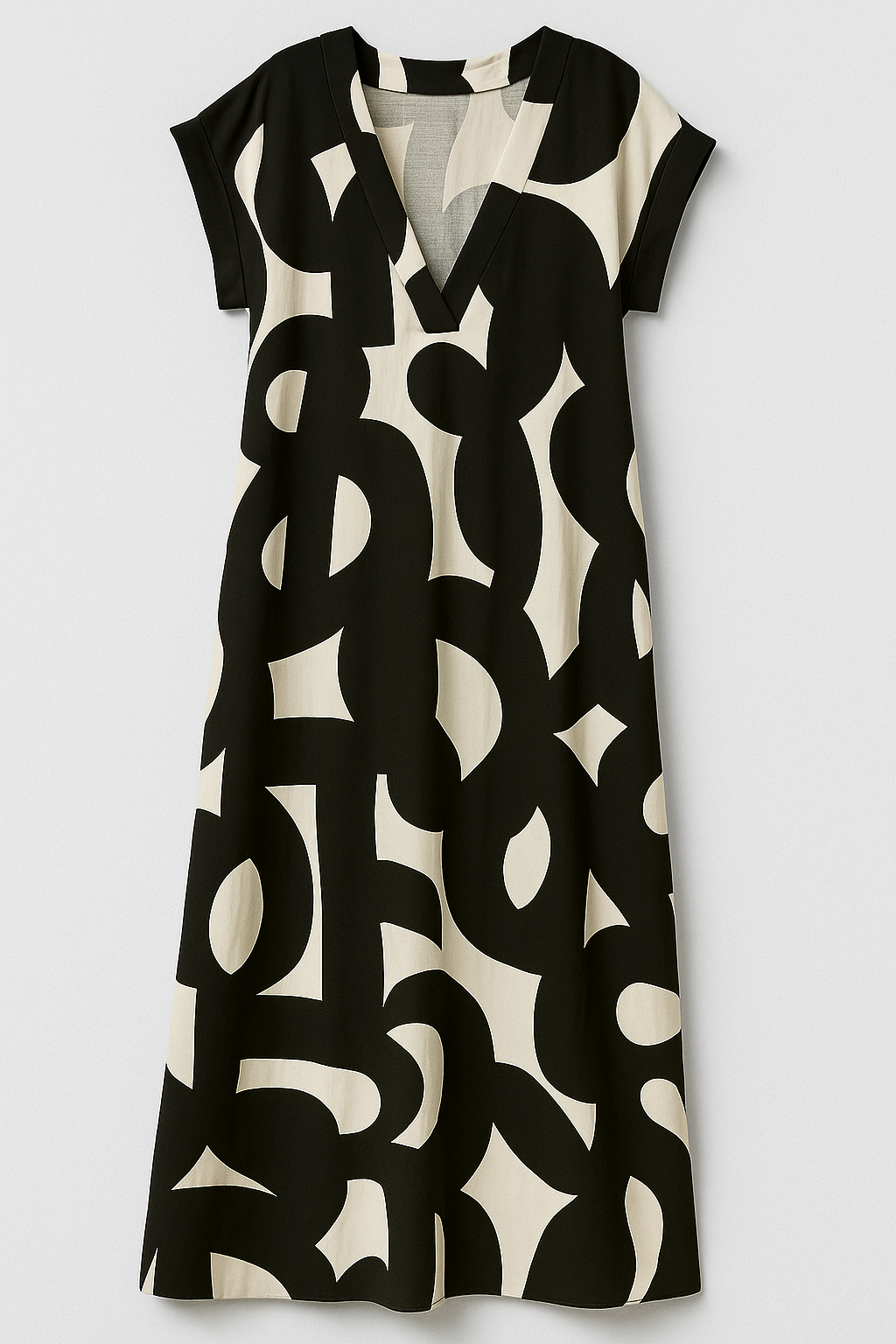 Vicki | V-Hals Kvinders Elegant Maxikjole - Sort - Maxi Kjoler - {{ product_tags }