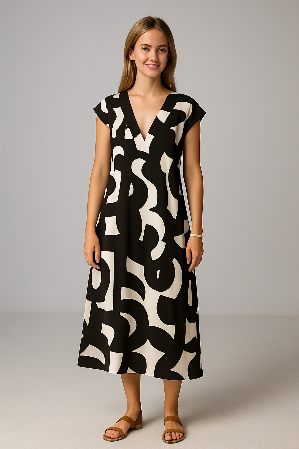 Vicki | V-Hals Kvinders Elegant Maxikjole - - Maxi Kjoler - {{ product_tags }