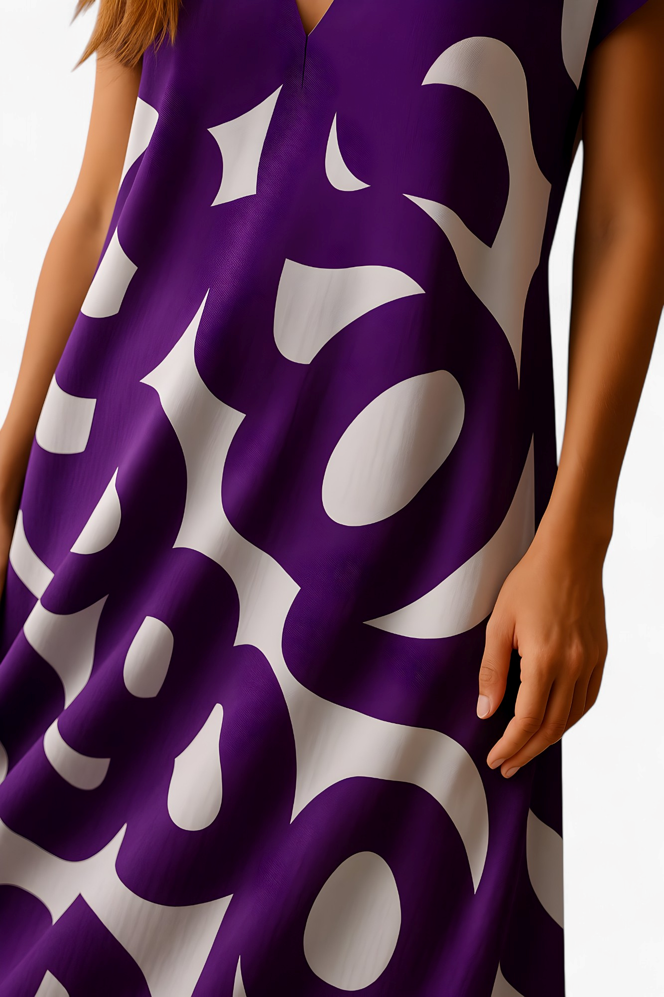 Vicki | V-Hals Kvinders Elegant Maxikjole - - Maxi Kjoler - {{ product_tags }
