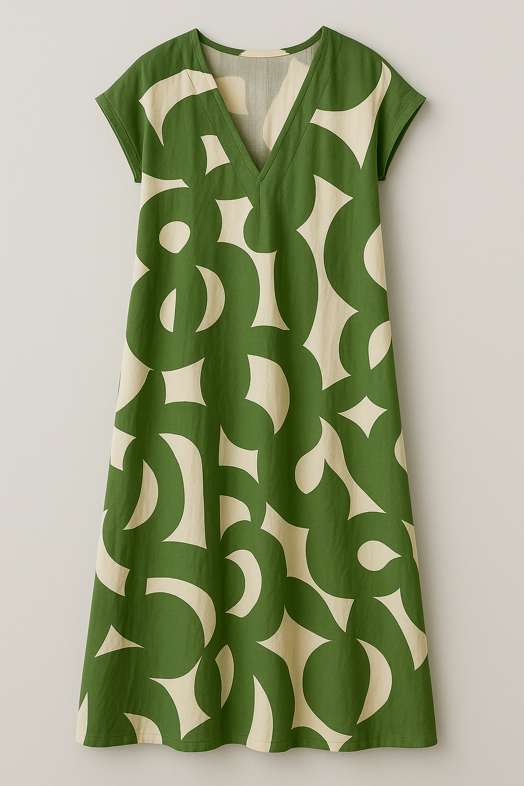 Vicki | V-Hals Kvinders Elegant Maxikjole - Grøn - Maxi Kjoler - {{ product_tags }