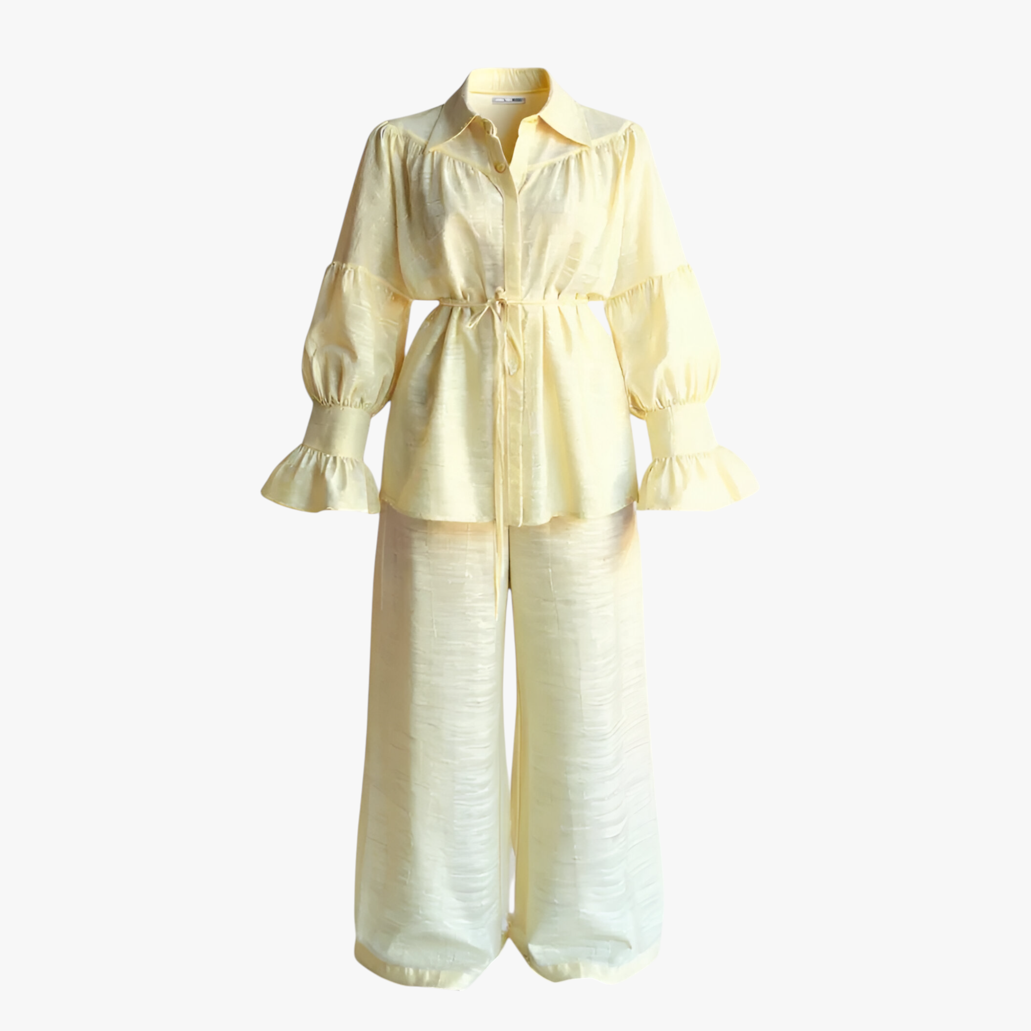 Allura | Kvinders Elegant Polyester Sæt - Gul - Kvinders tøj - {{ product_tags }