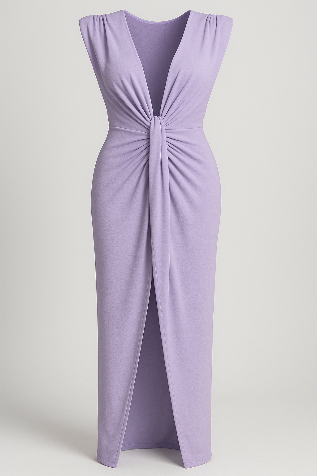 Martha | Kvinders Elegant Råsilkekjole Med Slids - Lilla One size - Kjoler - {{ product_tags }
