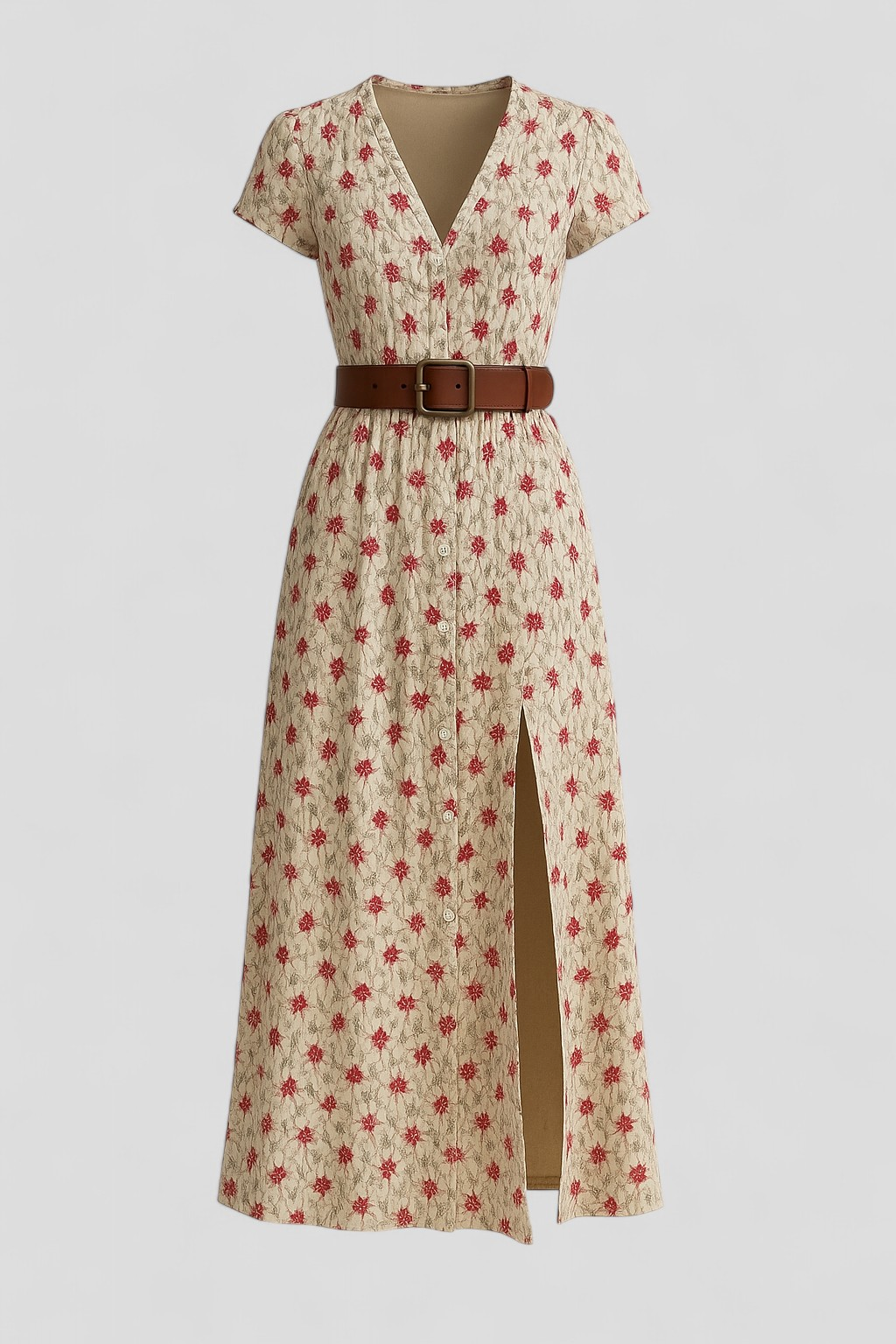 Nelle | Kvinders Elegant Sommer Maxi Kjole - Rød - Maxi Kjoler - {{ product_tags }
