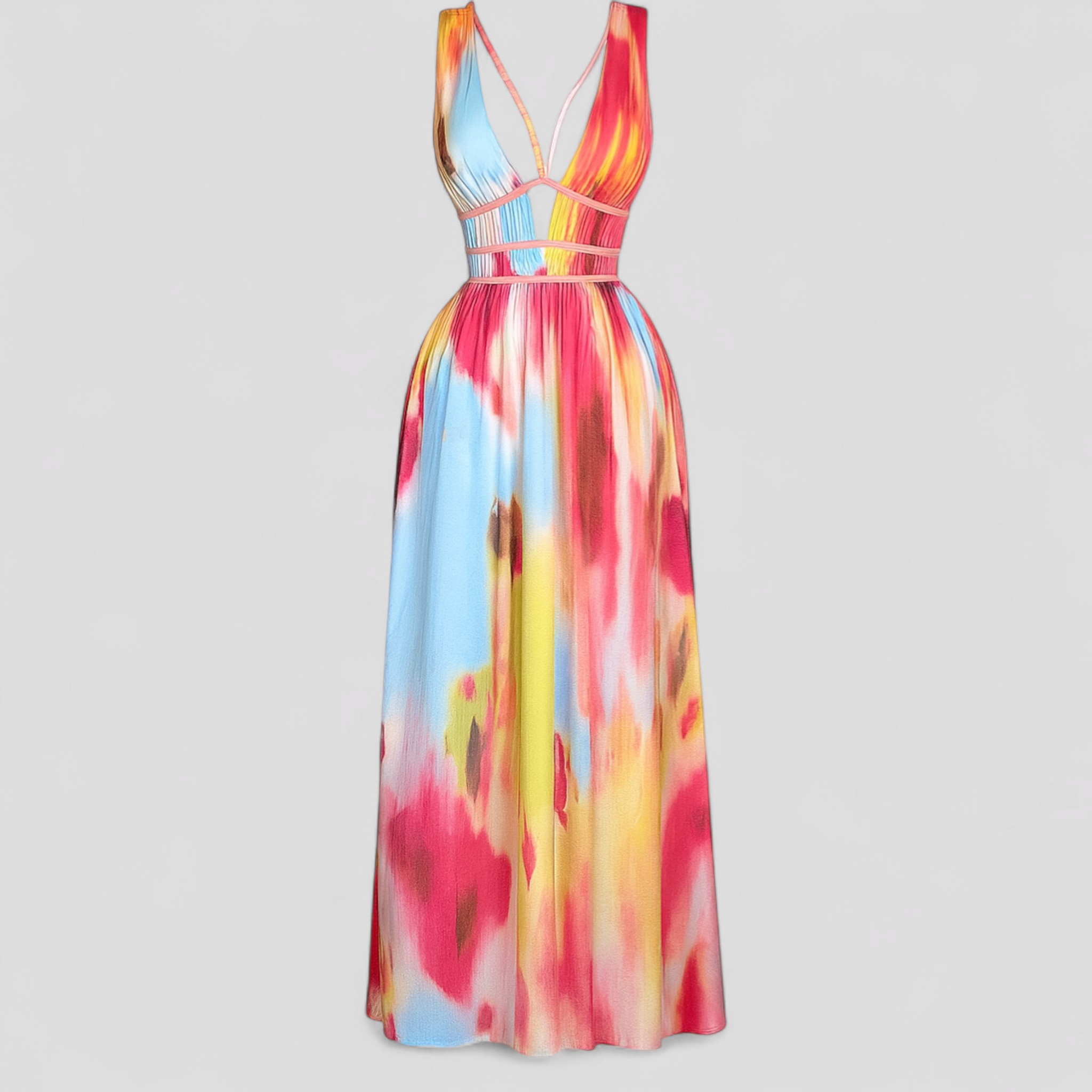 Fia | Kvinders Elegant Lang Maxi Kjole - XL - Maxi Kjoler - {{ product_tags }