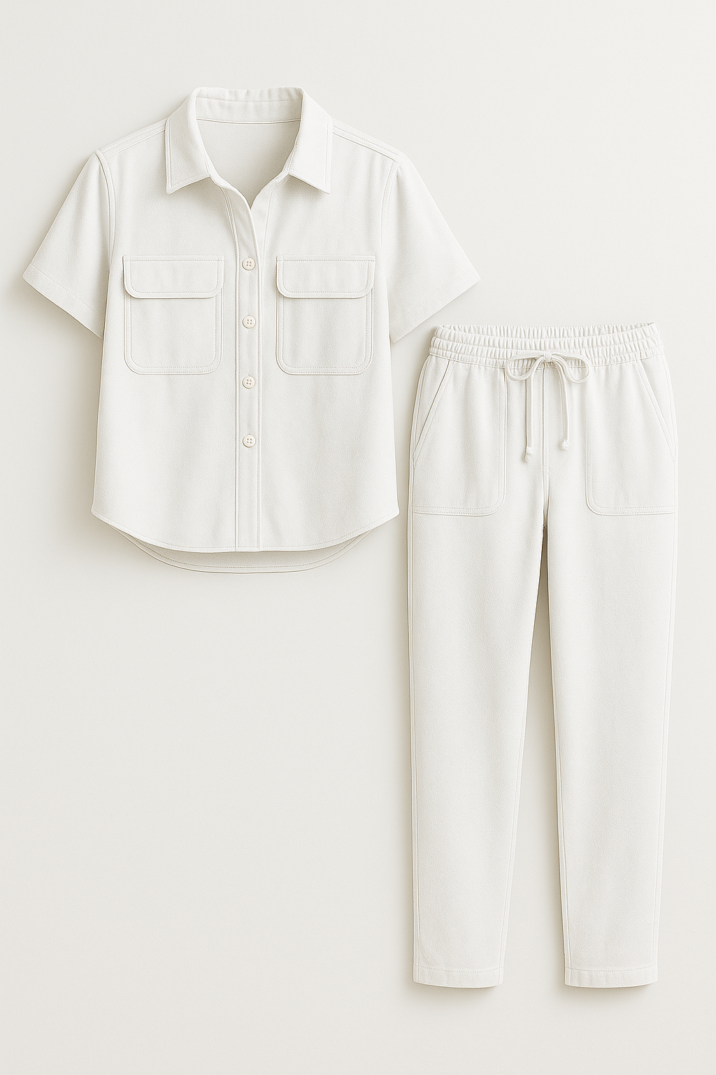 Cora | Kvinders Elegant To-Delt Sommer Sæt - Hvid - Kvinders tøj - {{ product_tags }