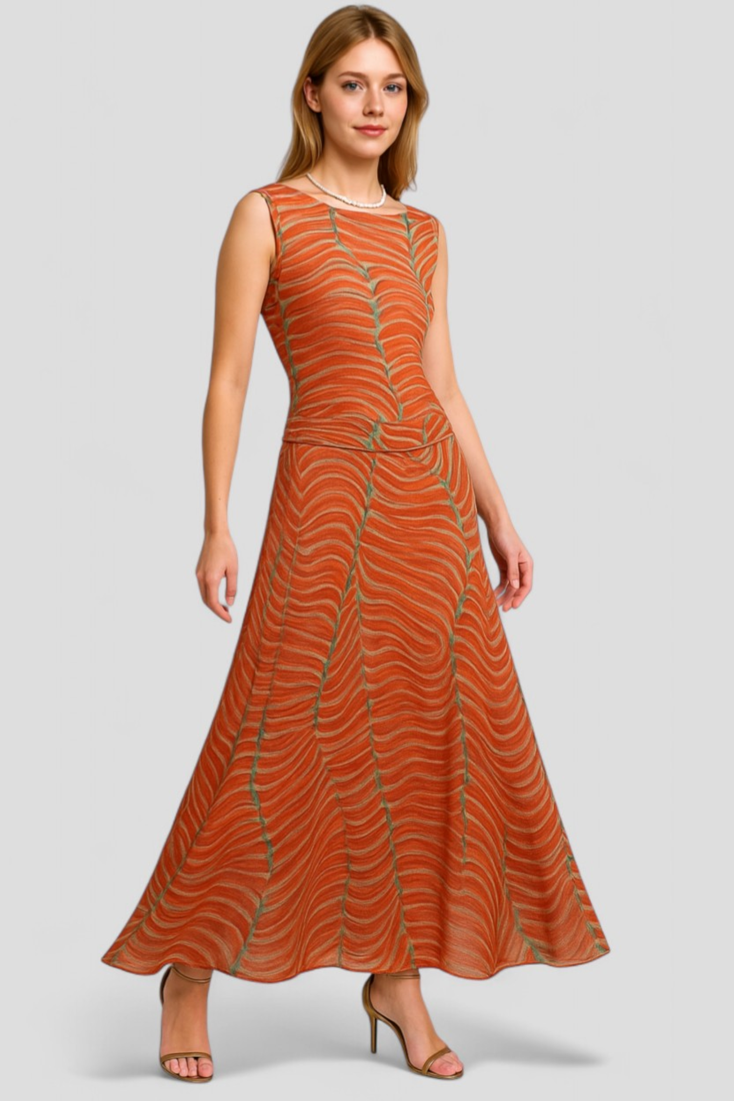 Rea | Kvinders Elegant To-delt Sæt med Lang Nederdel - - Aftenkjoler - {{ product_tags }