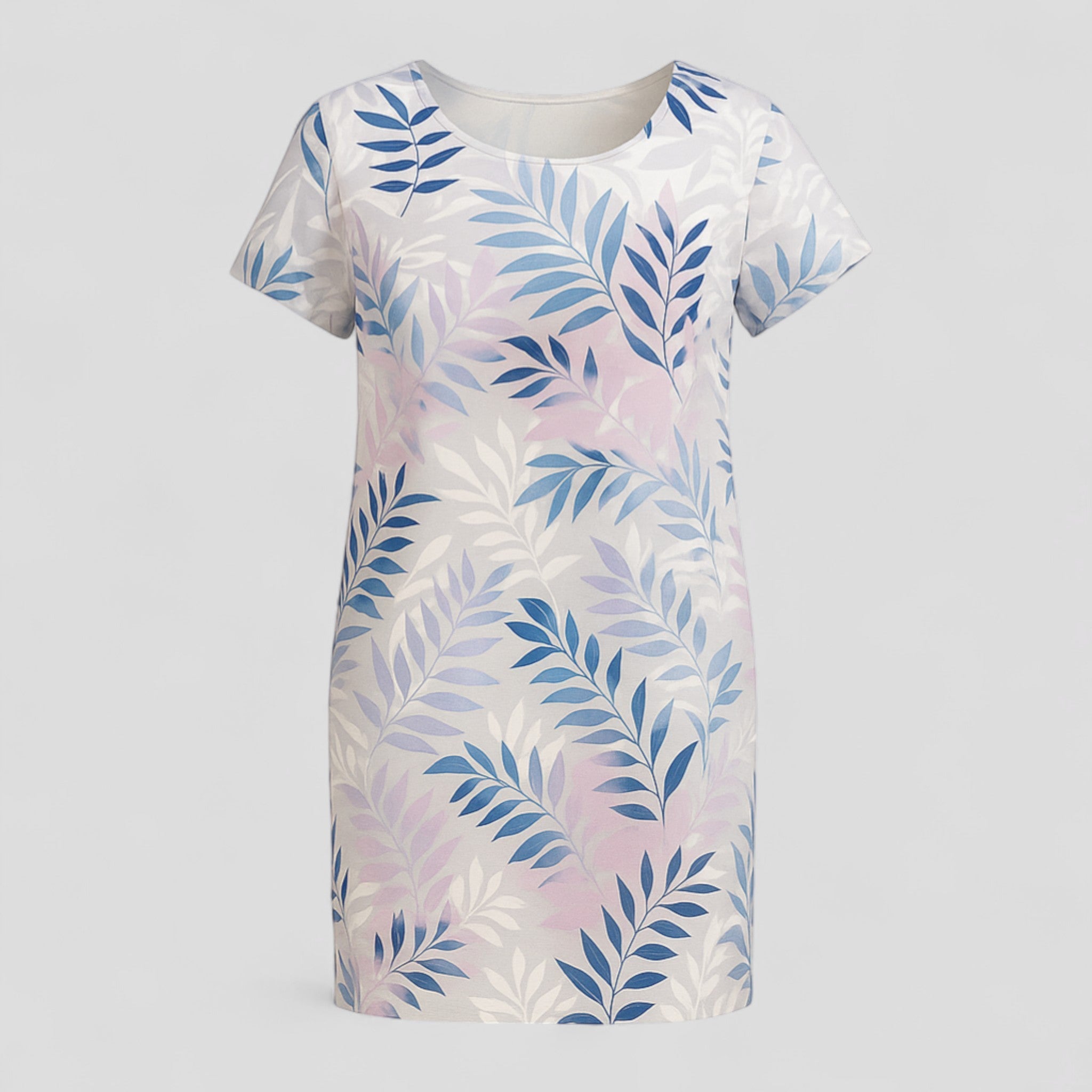 Carmine | Kvinders Komfortable Casual Kjole med Print - Hvid 3 - Kjoler - {{ product_tags }
