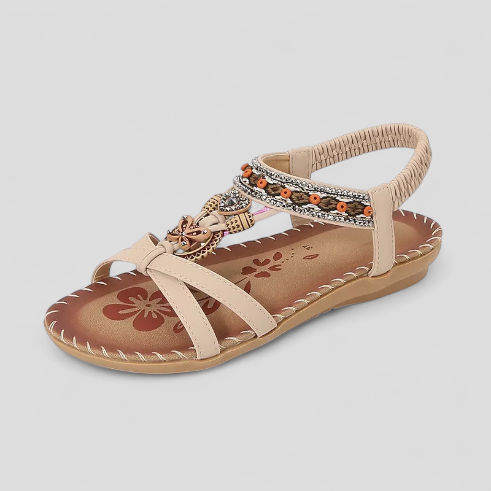 Reanata | Kvinders Komfortable Elegante Sandaler - Beige - Kvinders sandaler - {{ product_tags }