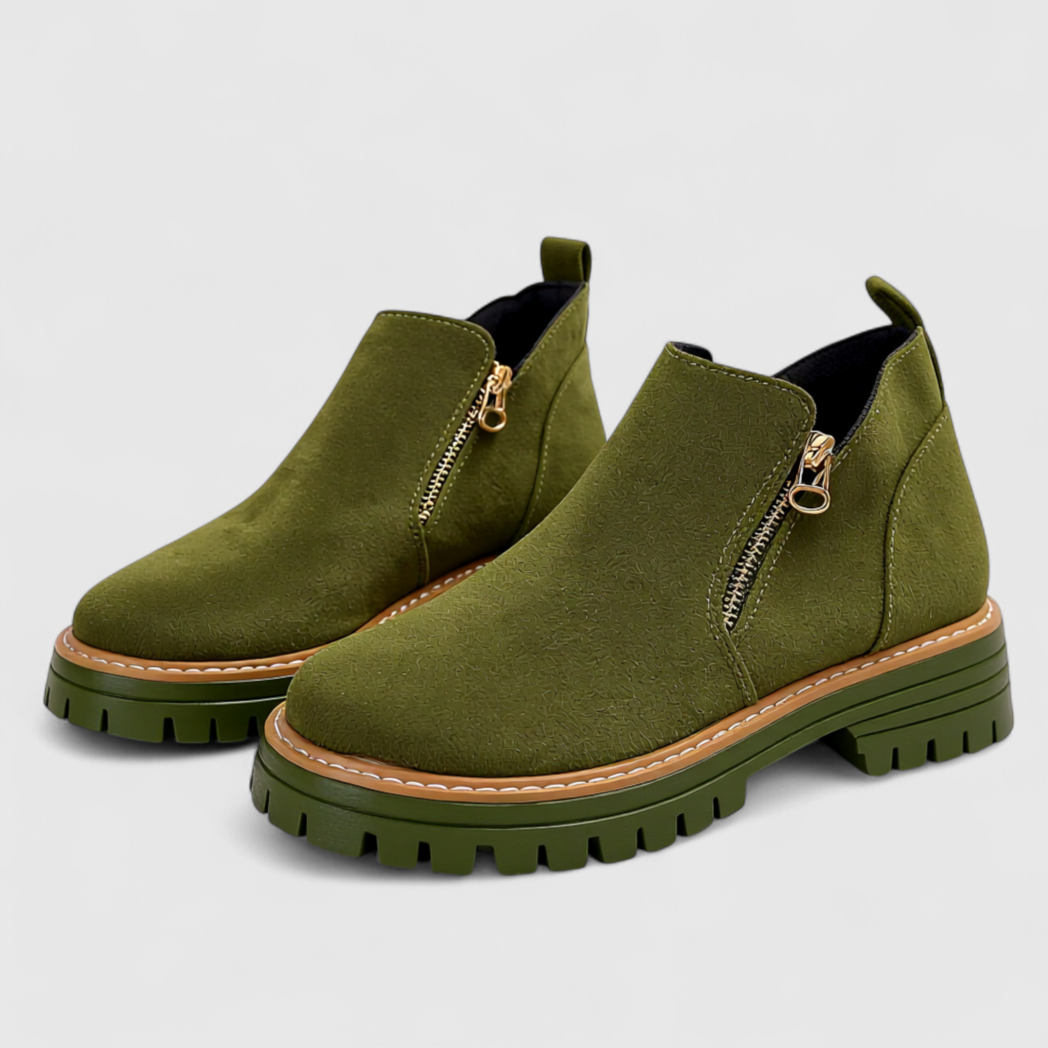 Adie | Kvinders Komfortable Støvler med Rund Tå - Grøn - Kvinders Støvler - {{ product_tags }