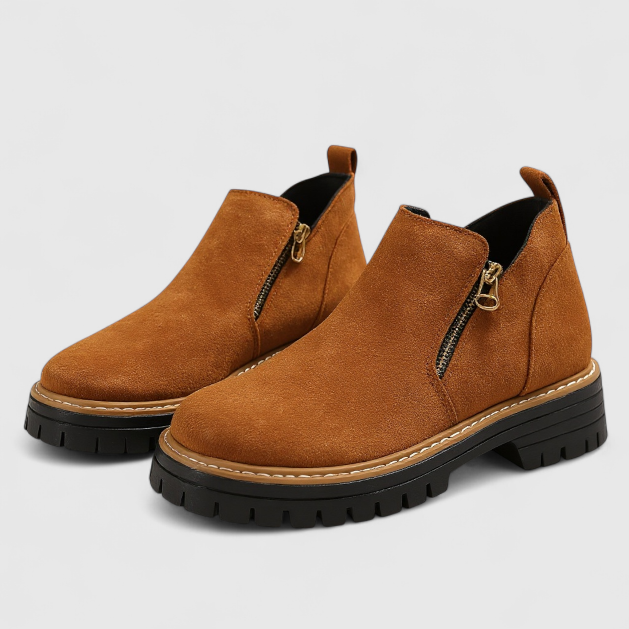 Adie | Kvinders Komfortable Støvler med Rund Tå - Brun - Kvinders Støvler - {{ product_tags }