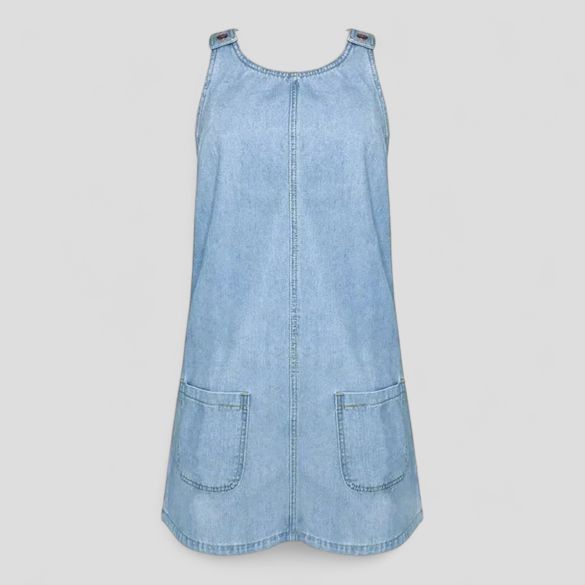 Azzura | Kvinders Praktiske Denim Sommerkjole - - Kjoler - {{ product_tags }