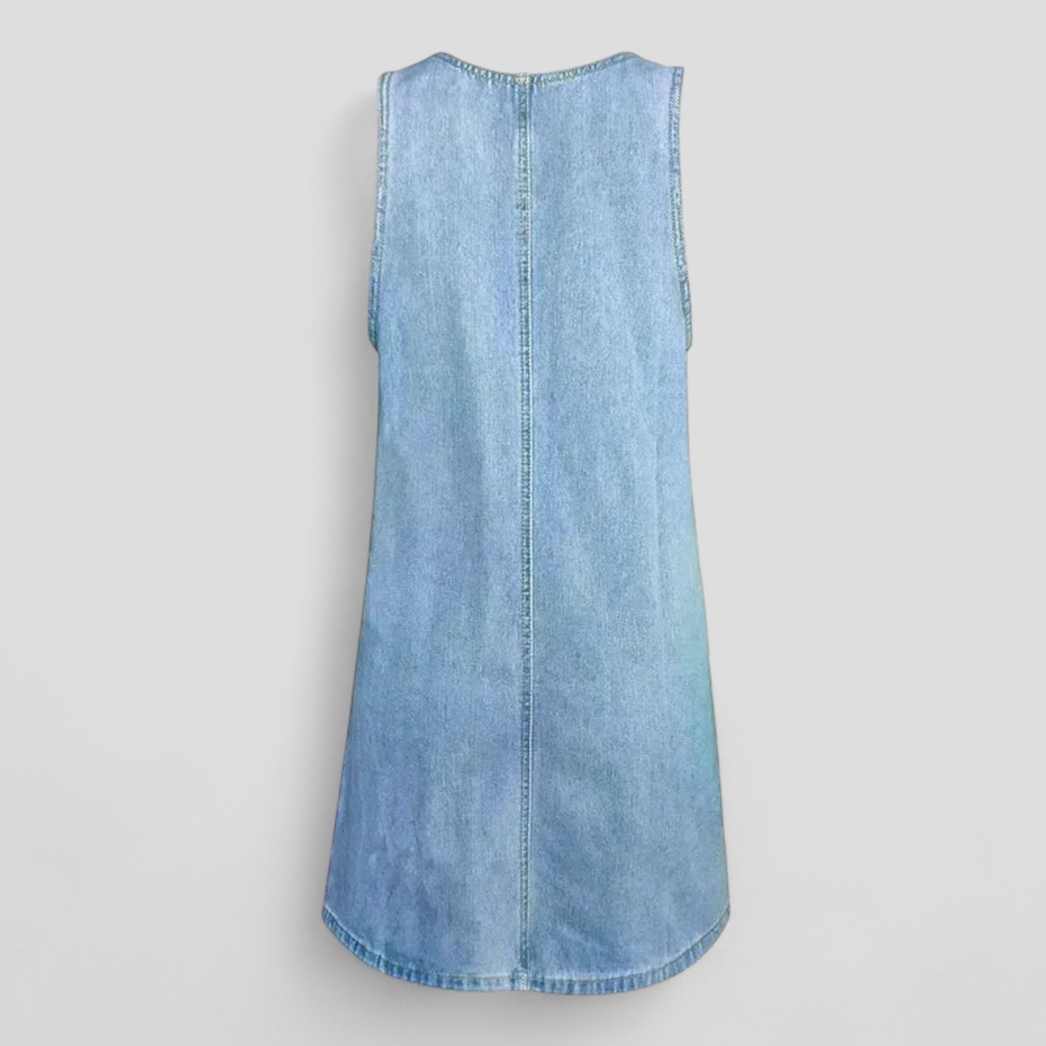 Azzura | Kvinders Praktiske Denim Sommerkjole - - Kjoler - {{ product_tags }