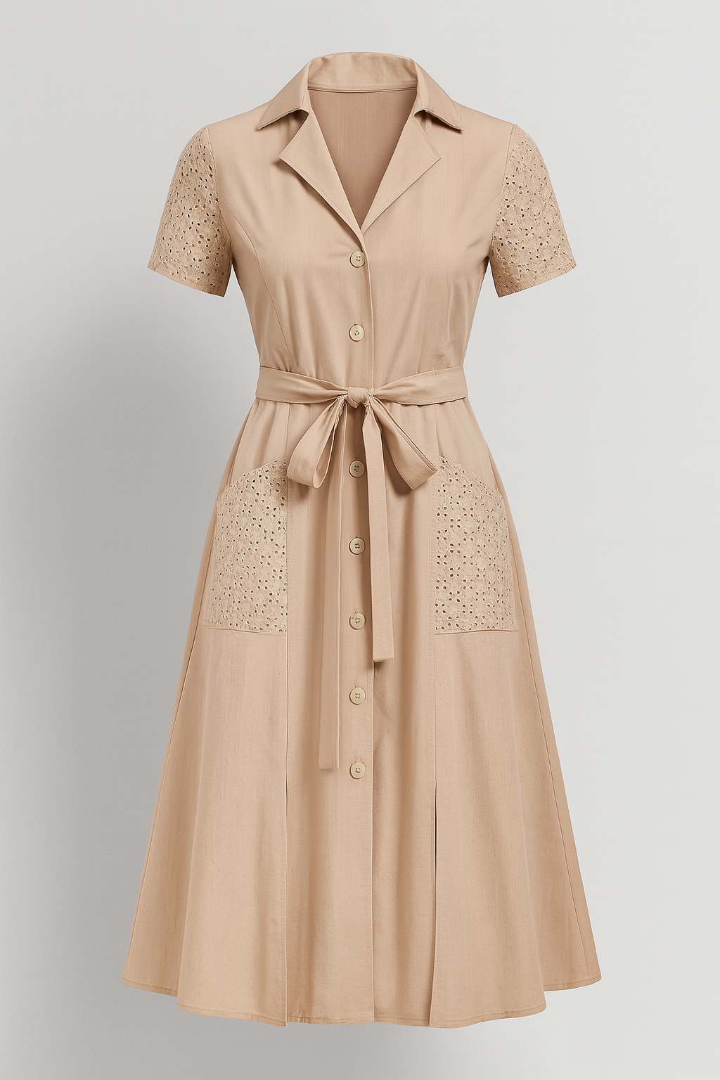 Marsha | Kvinders V-Hals Kjole - Rosa - Kvinders Kjoler - {{ product_tags }