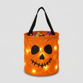 LED Græskar Slikkurv med Håndtag til Halloween