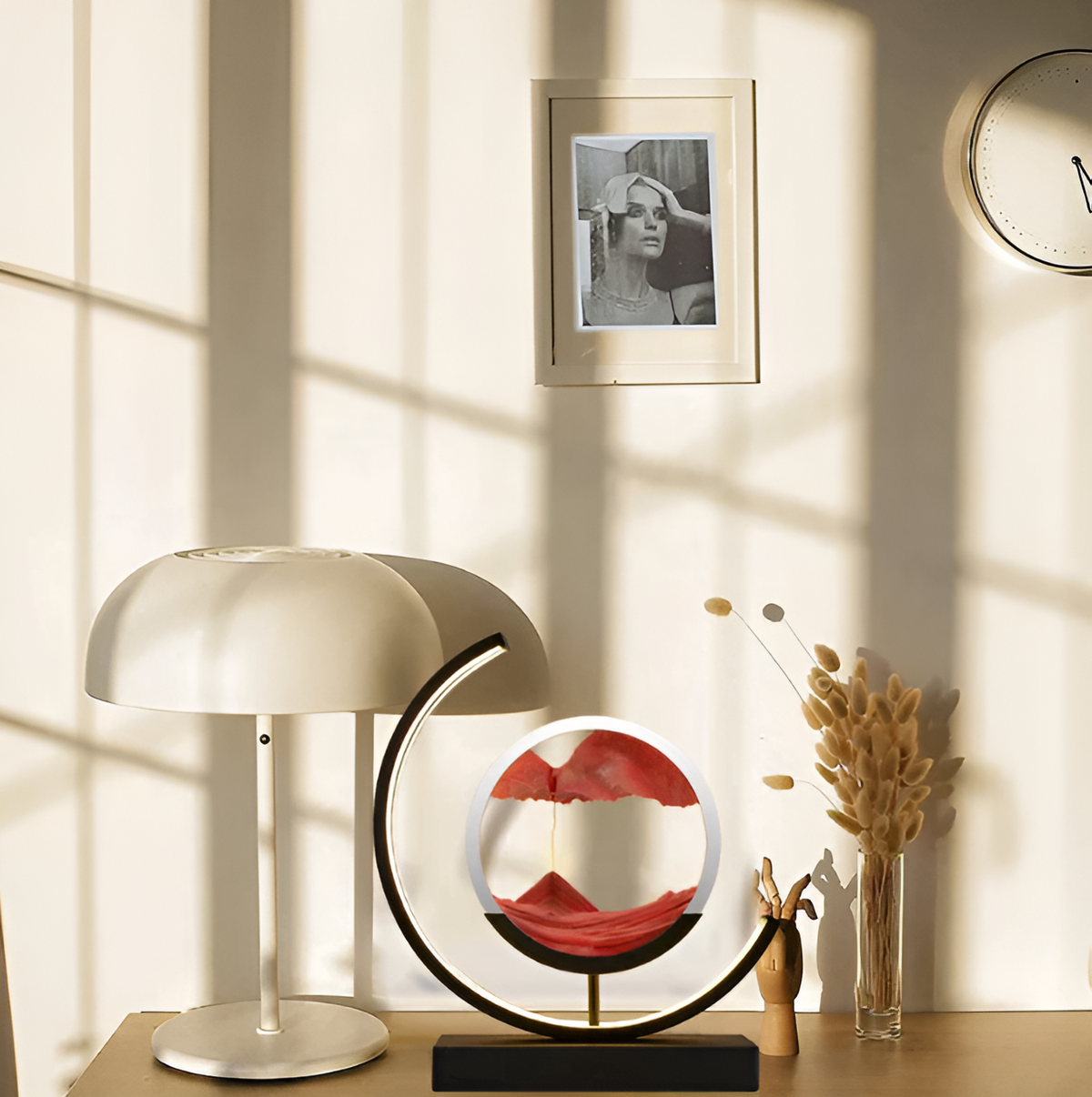 LED Sandkunst Bordlampe – Flydende Sand Design