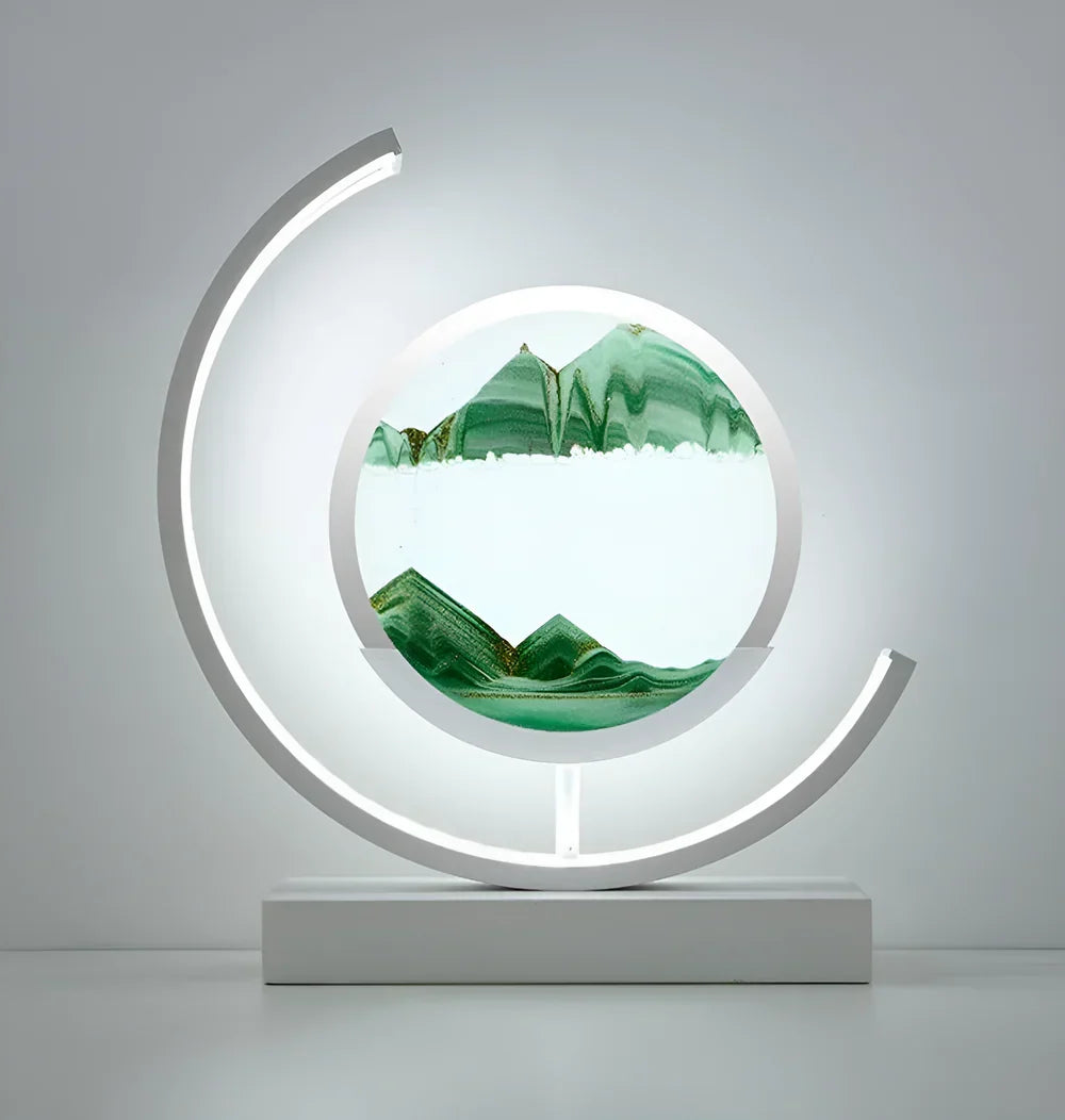 LED Sandkunst Bordlampe – Flydende Sand Design