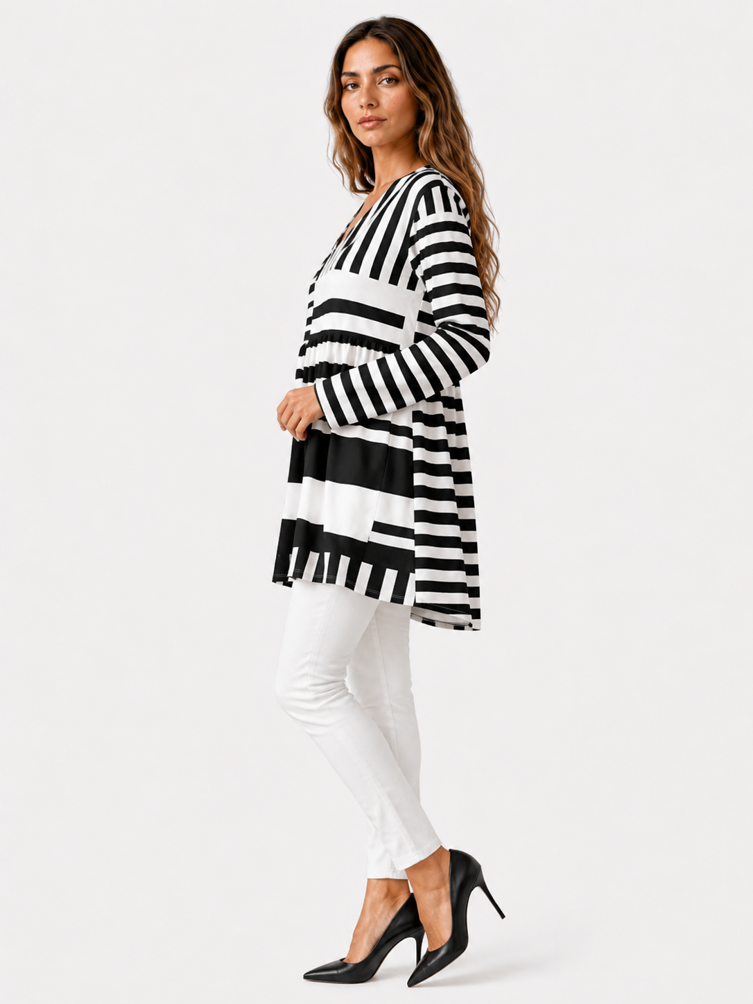 Sophie | Long V-Neck Blouse