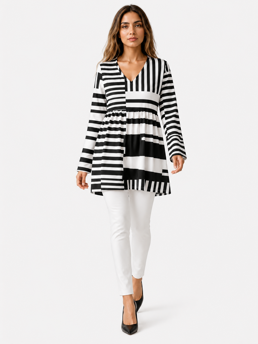 Sophie | Long V-Neck Blouse