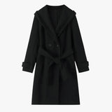 Gina | Long Winter Jacket for Women with Hood and Belt