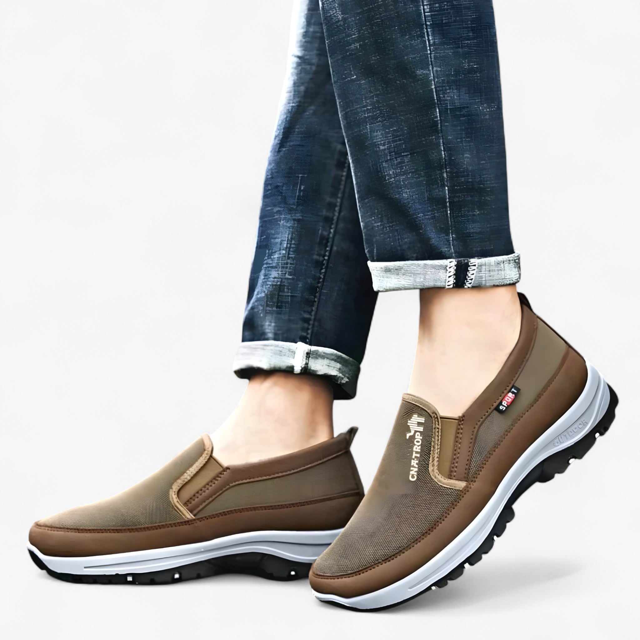 Leon | HerreUdendørs Slip-On Sko – Robuste, Åndbare, Klare - - men's fashion - {{ product_tags }