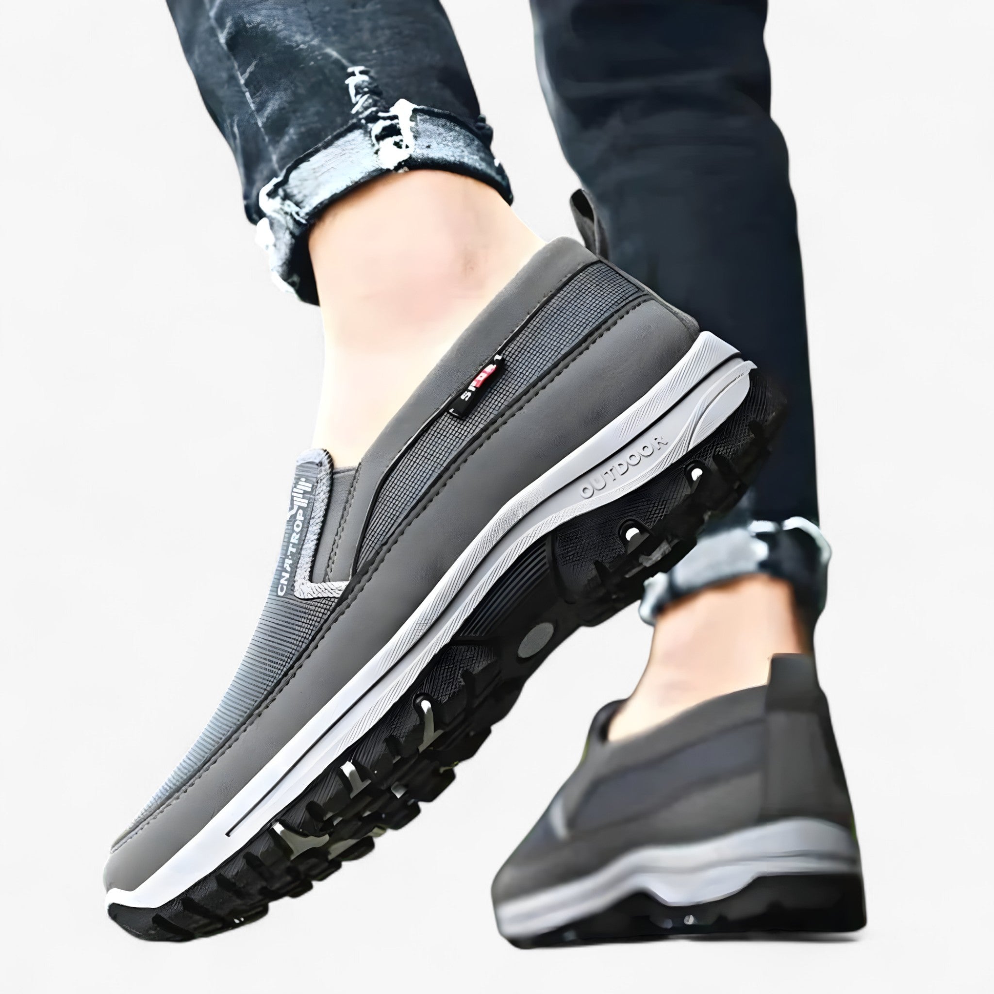 Leon | HerreUdendørs Slip-On Sko – Robuste, Åndbare, Klare - - men's fashion - {{ product_tags }