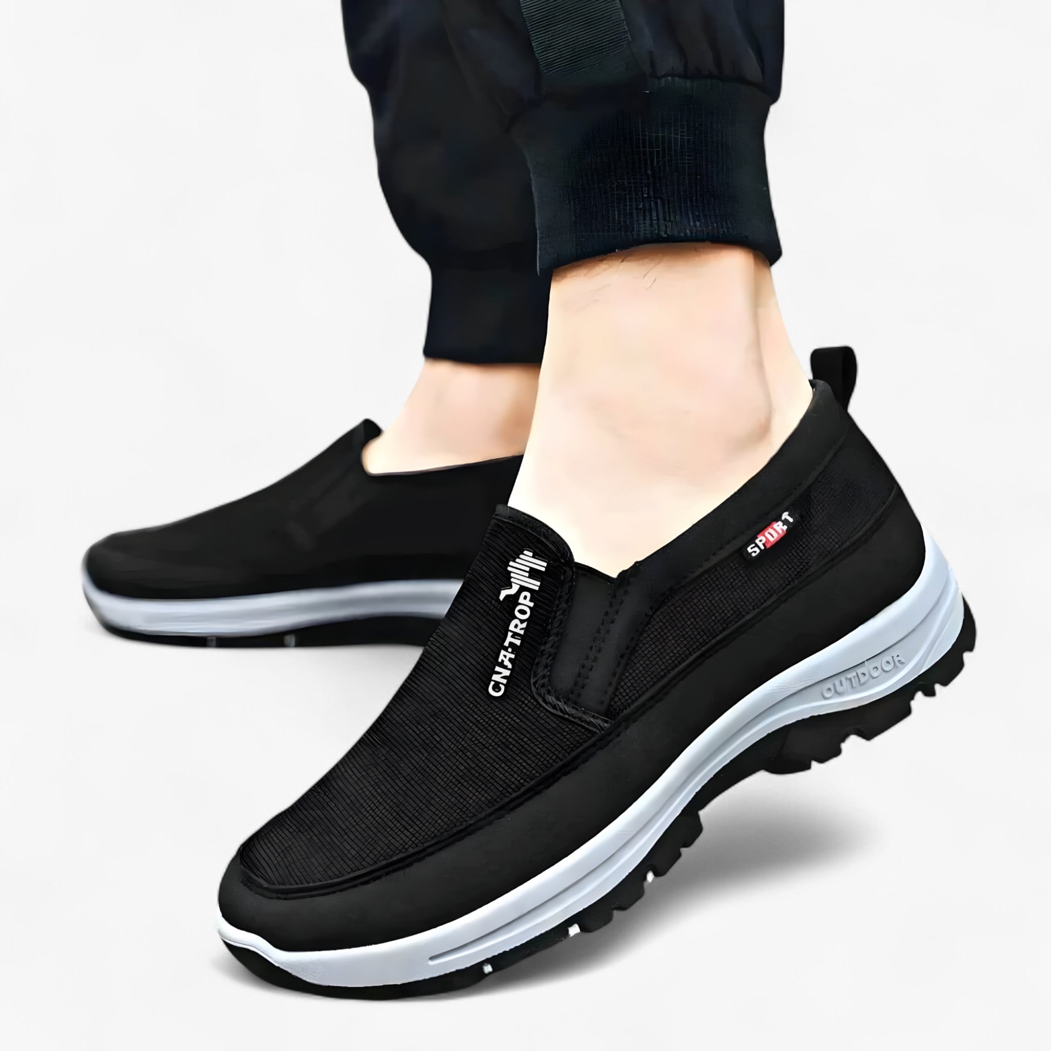 Leon | HerreUdendørs Slip-On Sko – Robuste, Åndbare, Klare - - men's fashion - {{ product_tags }