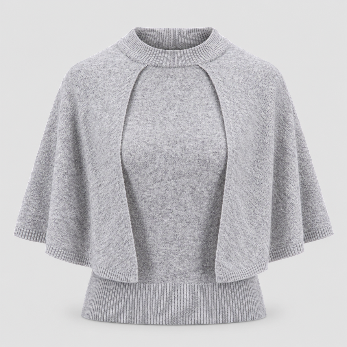 Strikket Sweater med Cape - - Sweater - {{ product_tags }