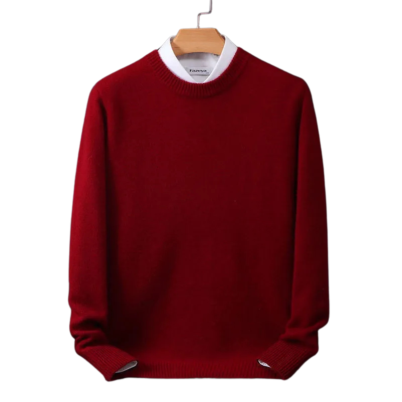 Herre Cashmere Striktrøje - Blød Uldpullover