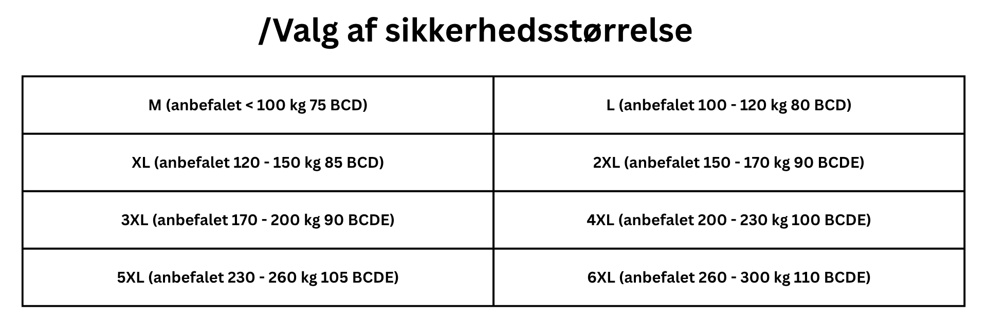 Size Guide