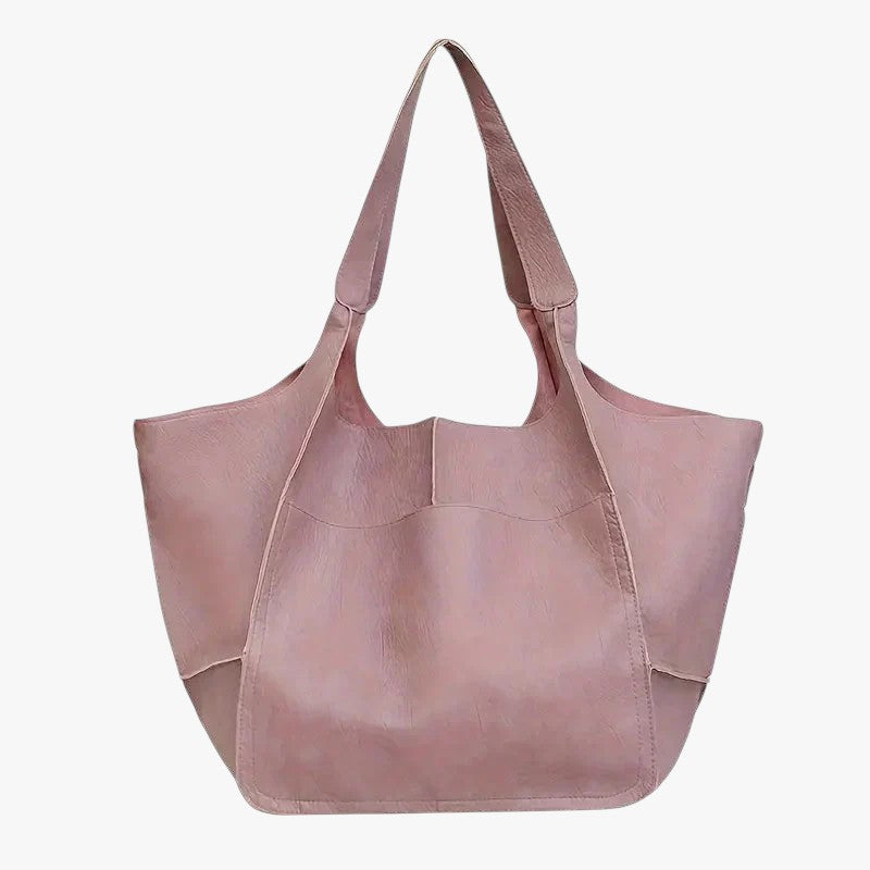 Marianne Schoudertas | Groot zacht PU leer Tote Bag - Lyserød - bags - {{ product_tags }