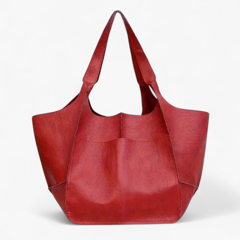 Marianne Schoudertas | Groot zacht PU leer Tote Bag - Rød - bags - {{ product_tags }