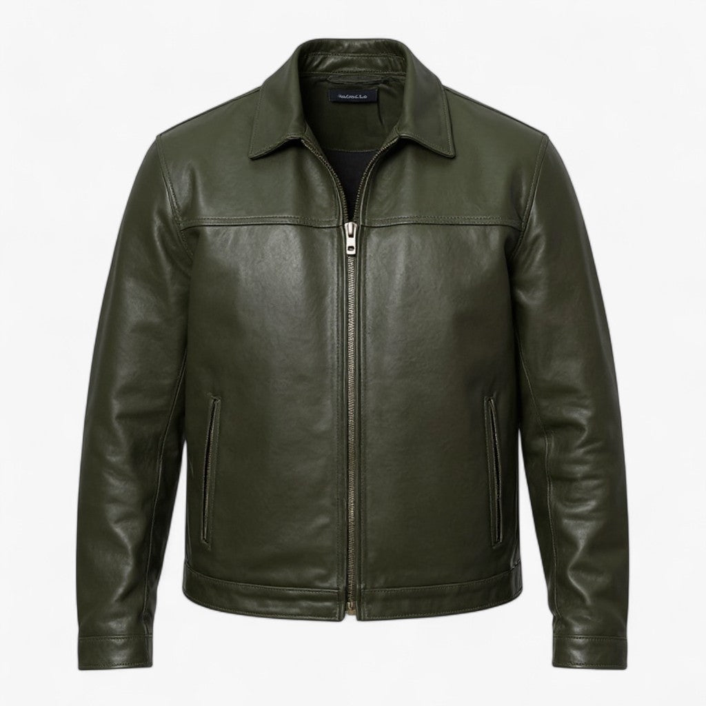 Matteo | Mænds Elegant Tidløs Jakke - Mørk olivengrøn - Herrejakker - {{ product_tags }