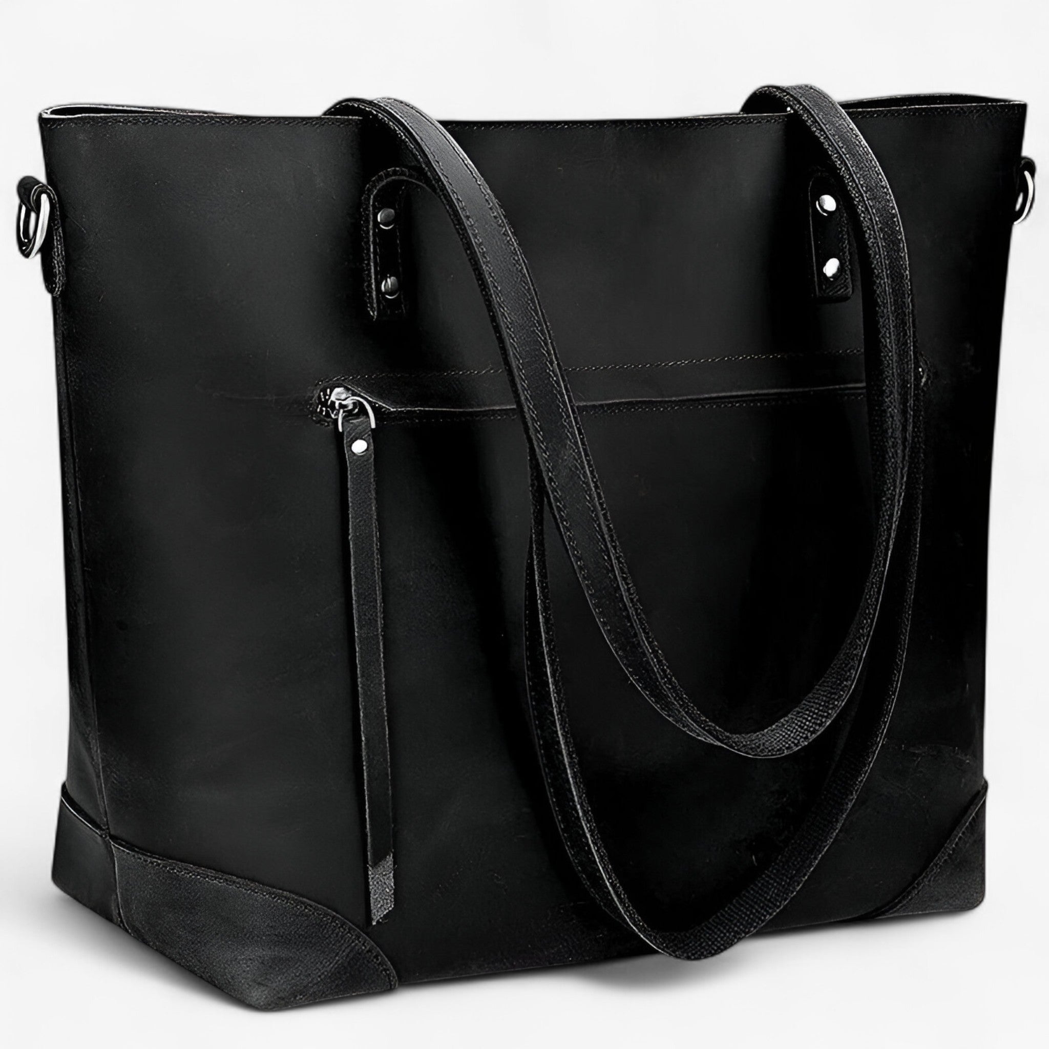 Maveron | Vintage læder taske - Sort - bags - {{ product_tags }