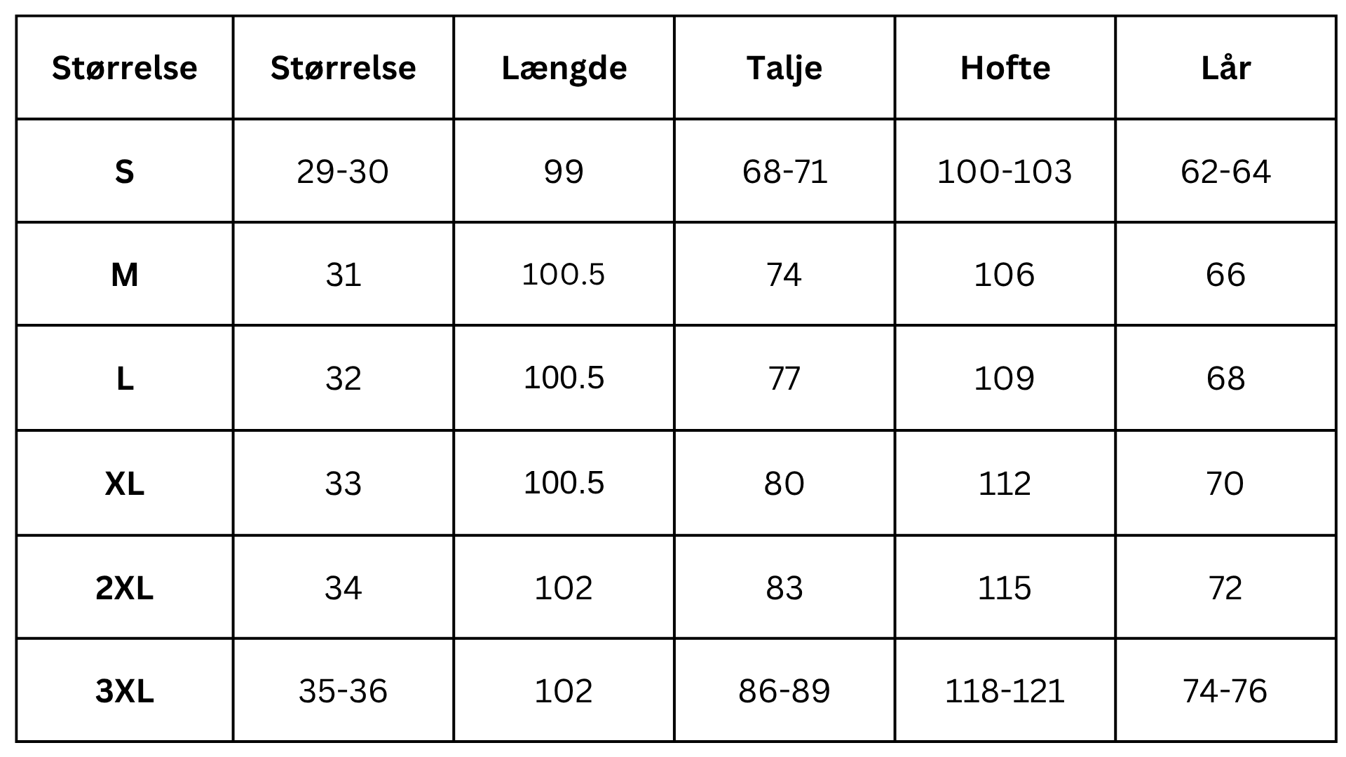 Size Guide