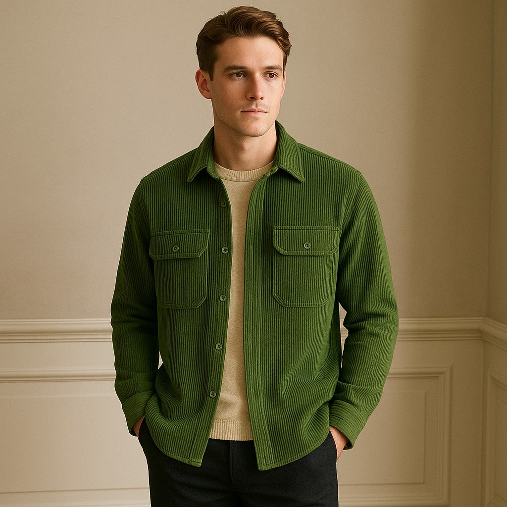 Pierre | Polstret flannel skjorte til herrer - - men's fashion - {{ product_tags }