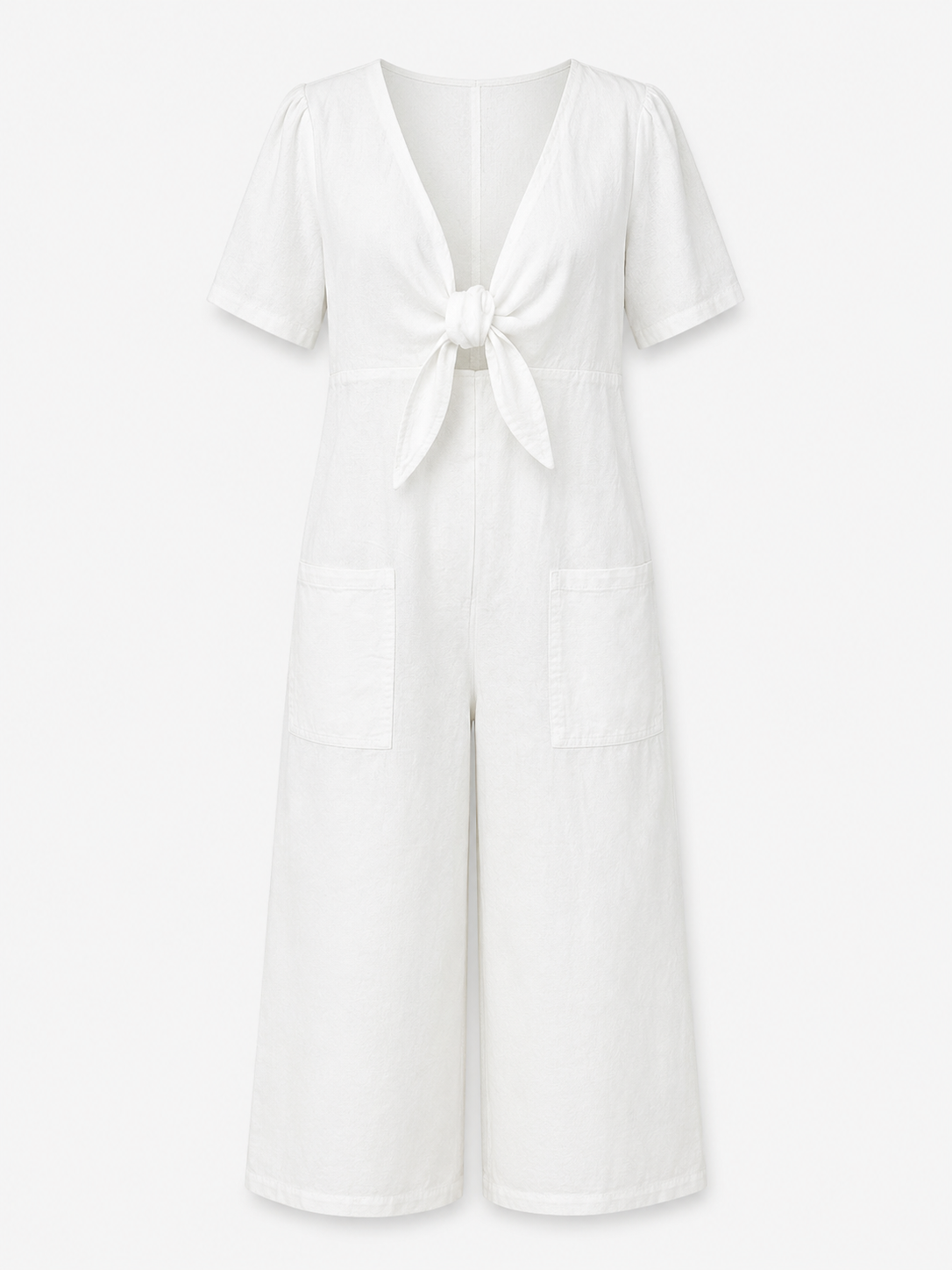 Maya | Dame Jumpsuit i Polyester med Bindebånd Foran