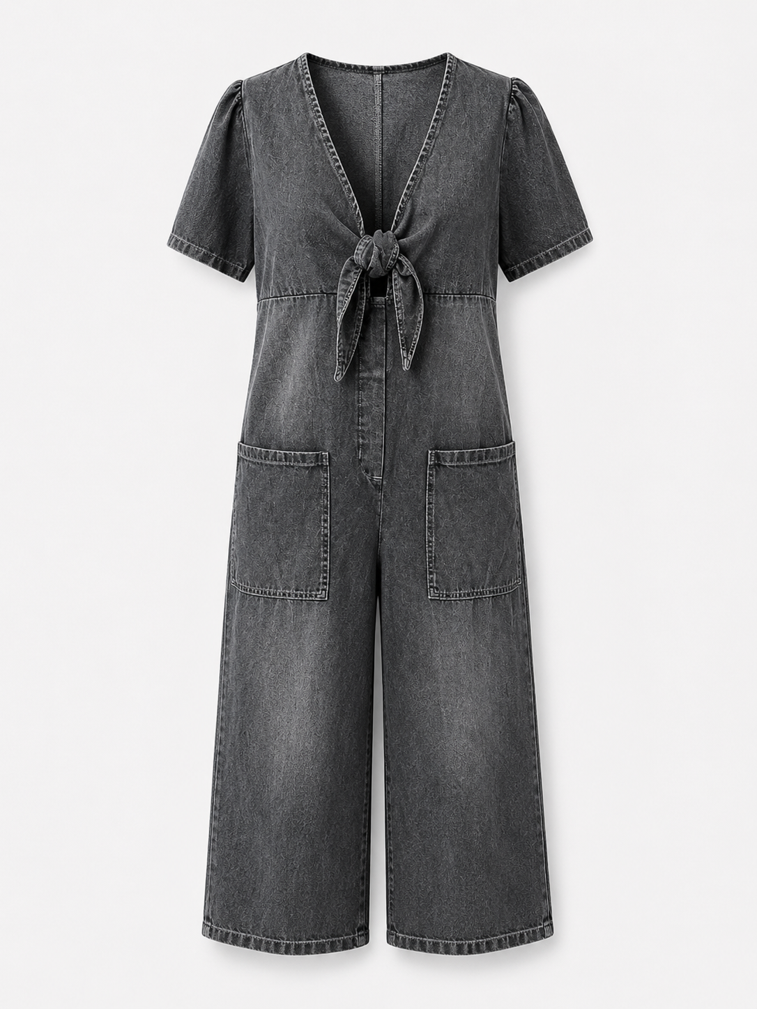 Maya | Dame Jumpsuit i Polyester med Bindebånd Foran